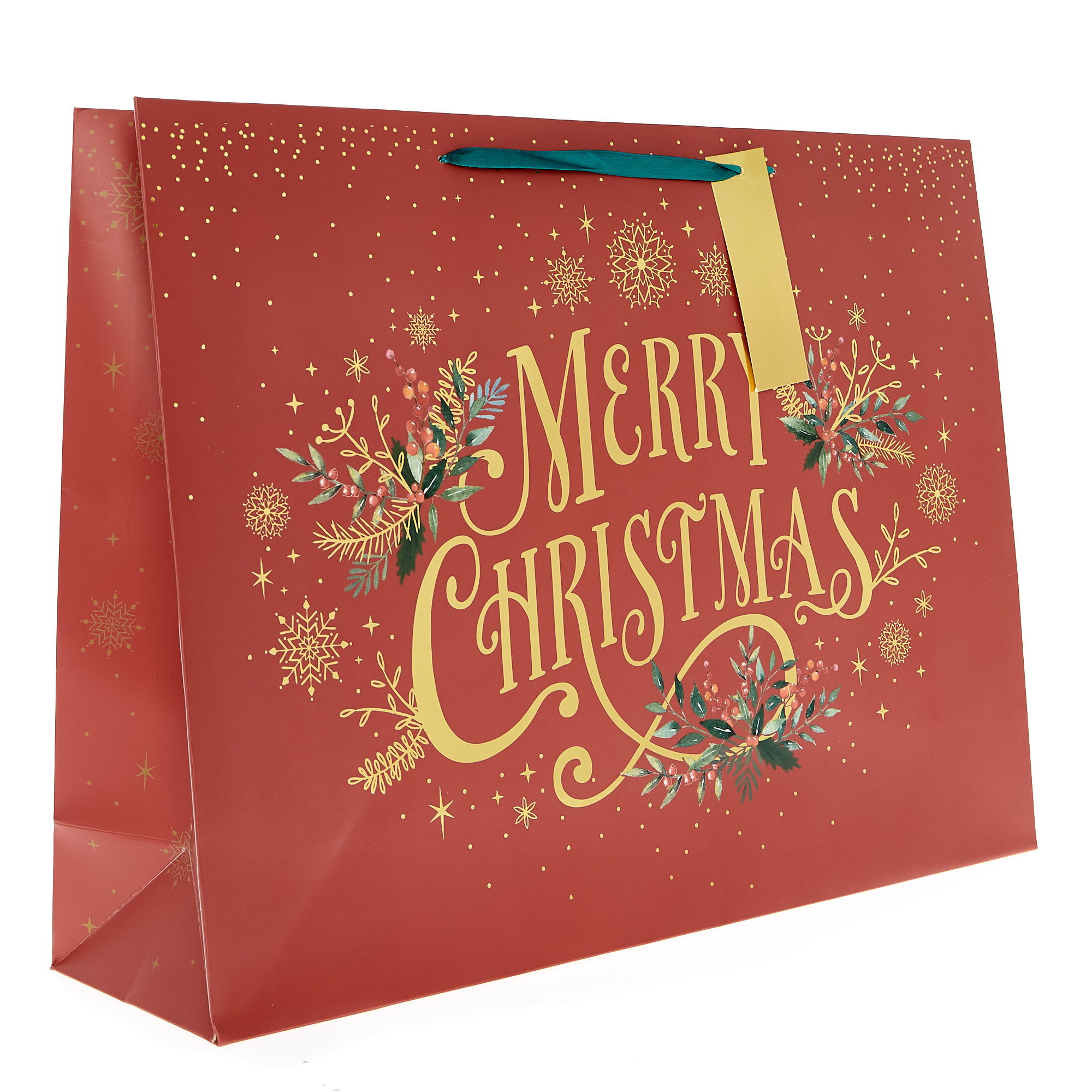 Extra Large Landscape Classic Merry Christmas Gift Bag