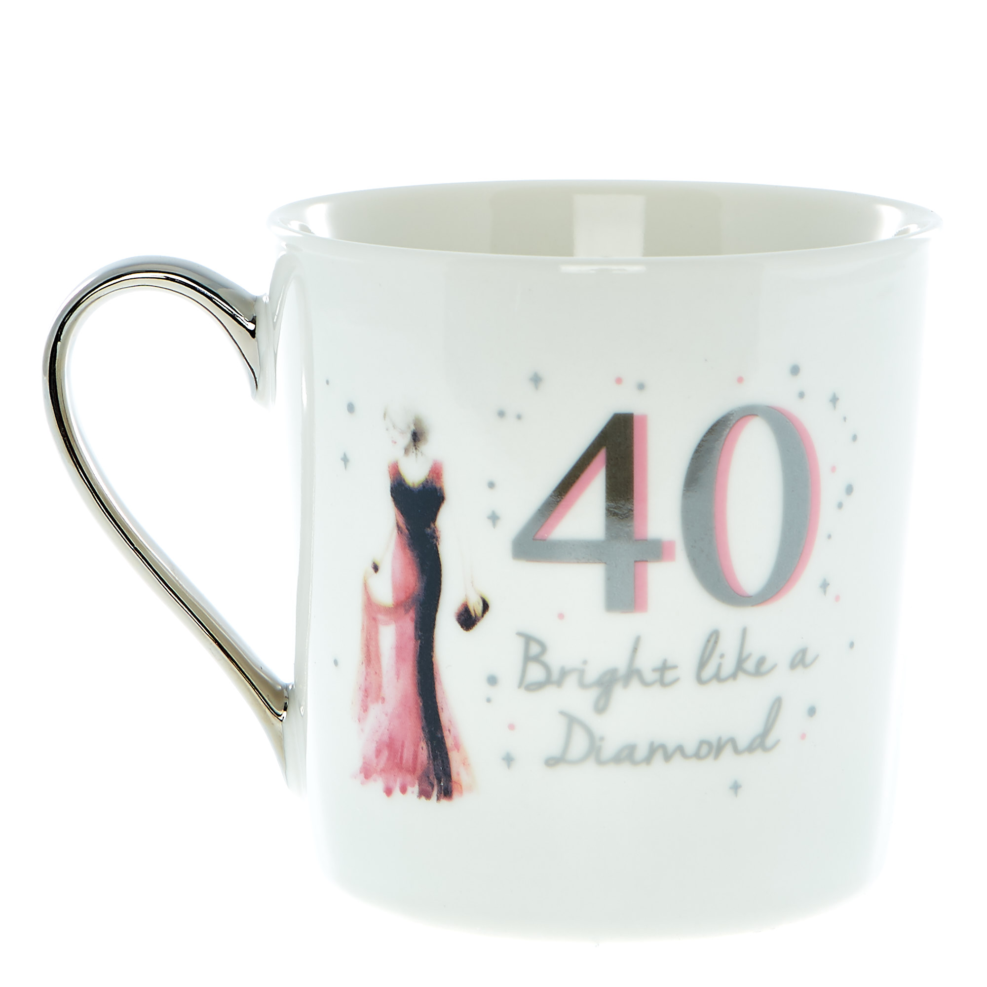 40th Birthday Mug In A Box - Bright Like A Diamond