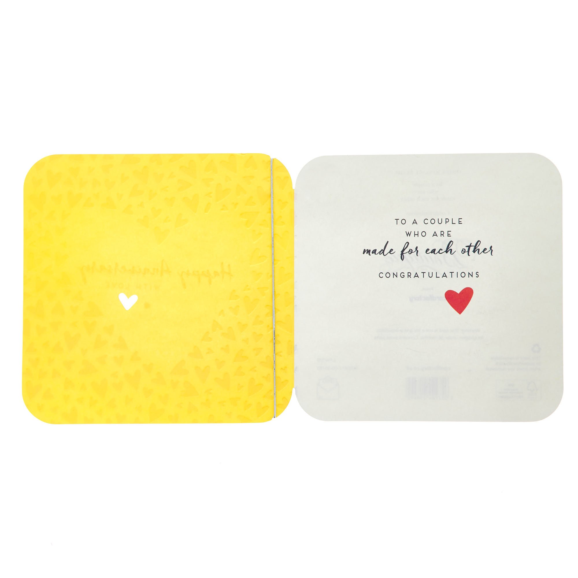 Rainbow Hearts Wedding Anniversary Card
