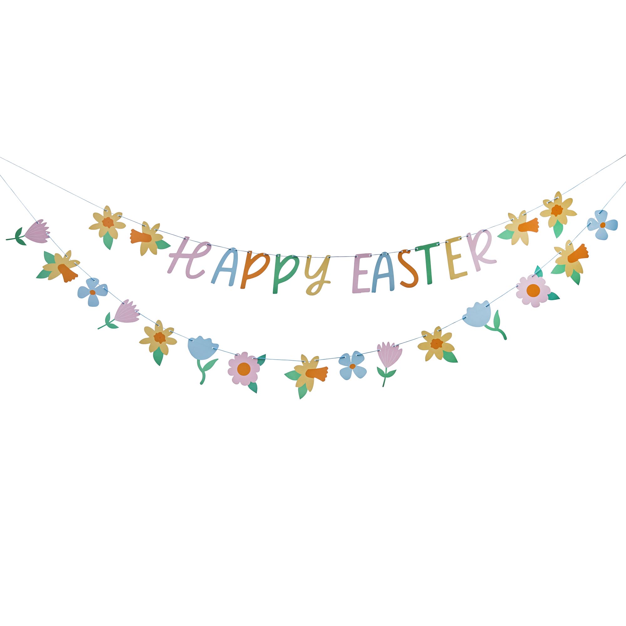 Floral Happy Easter Card Banner