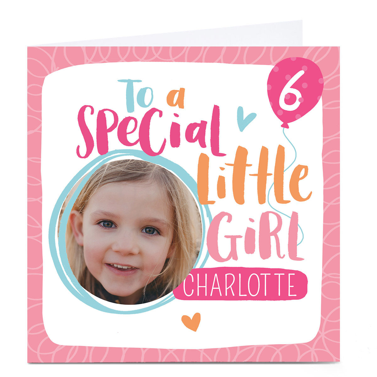 Photo Nikki Whiston Card - Special Little Girl, Editable Age