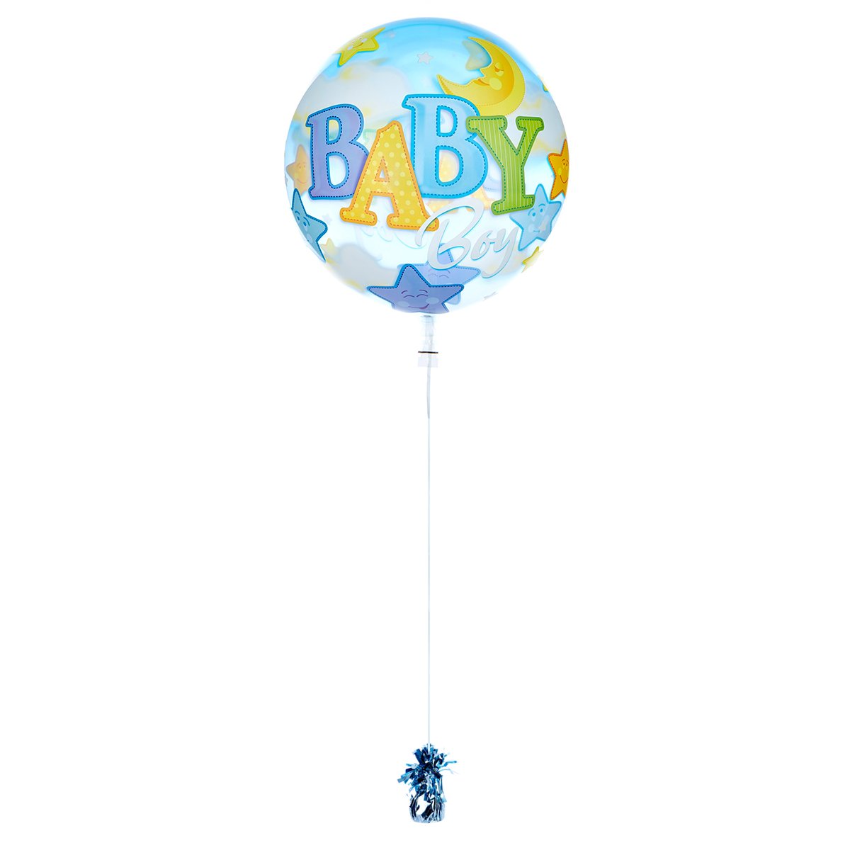 22-Inch Bubble Balloon - Baby Boy - DELIVERED INFLATED!