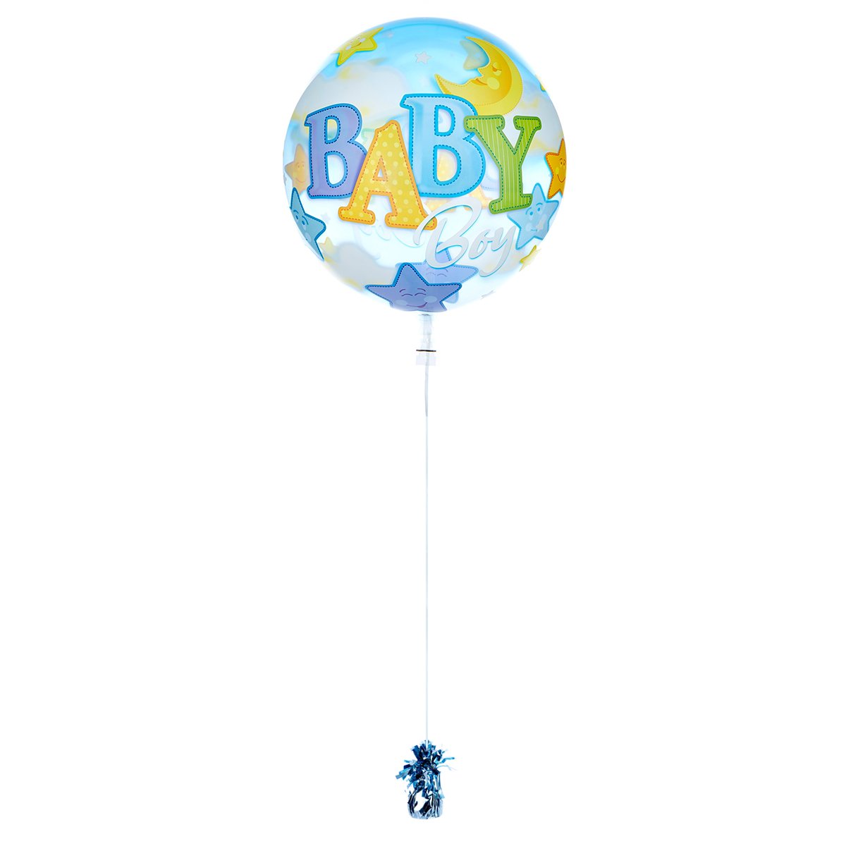 22-Inch Bubble Balloon - Baby Boy - DELIVERED INFLATED!