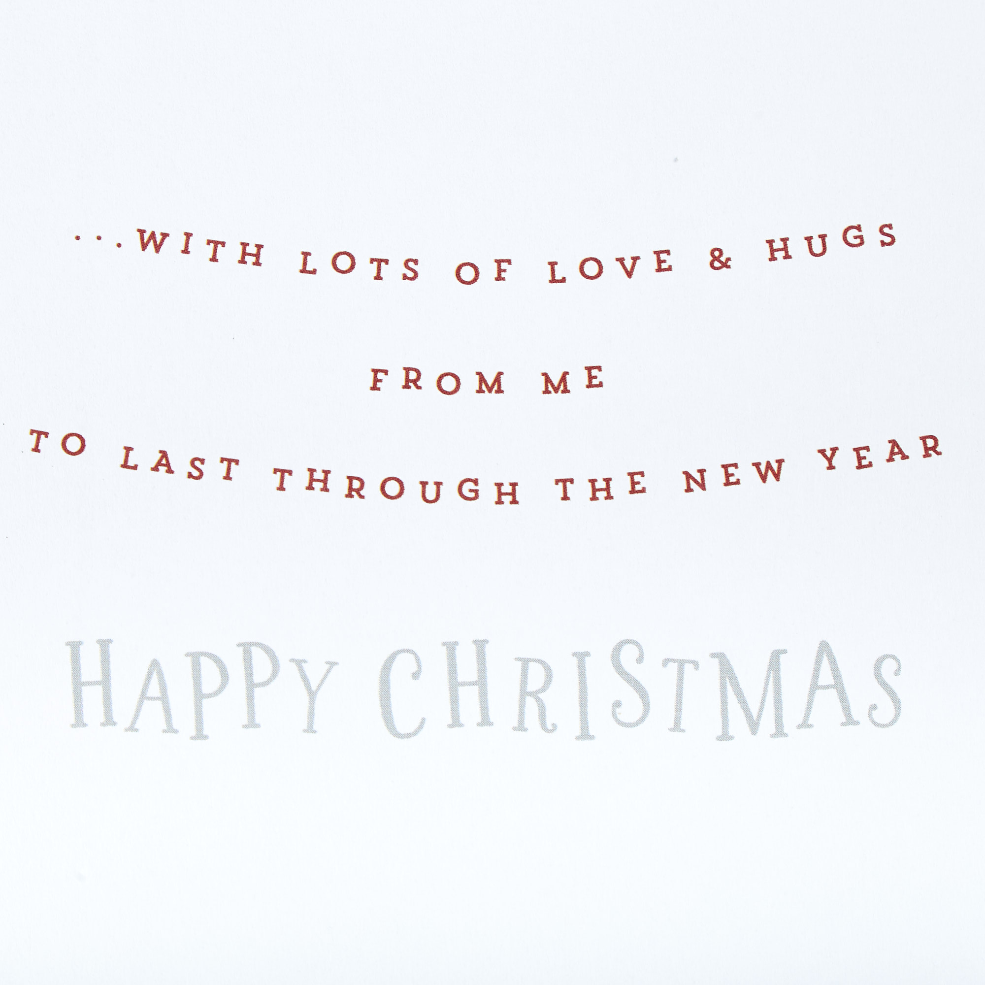 Hugs Bear Christmas Card - To A Special Nan