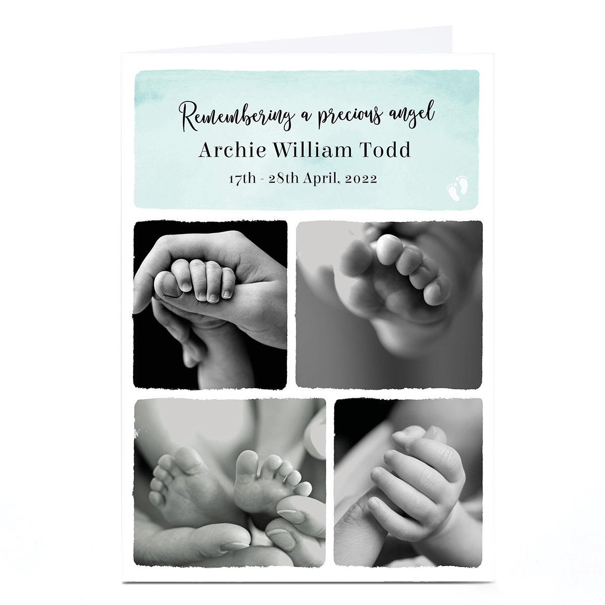 Personalised Sympathy Photo Card - Remembering A Precious Angel 