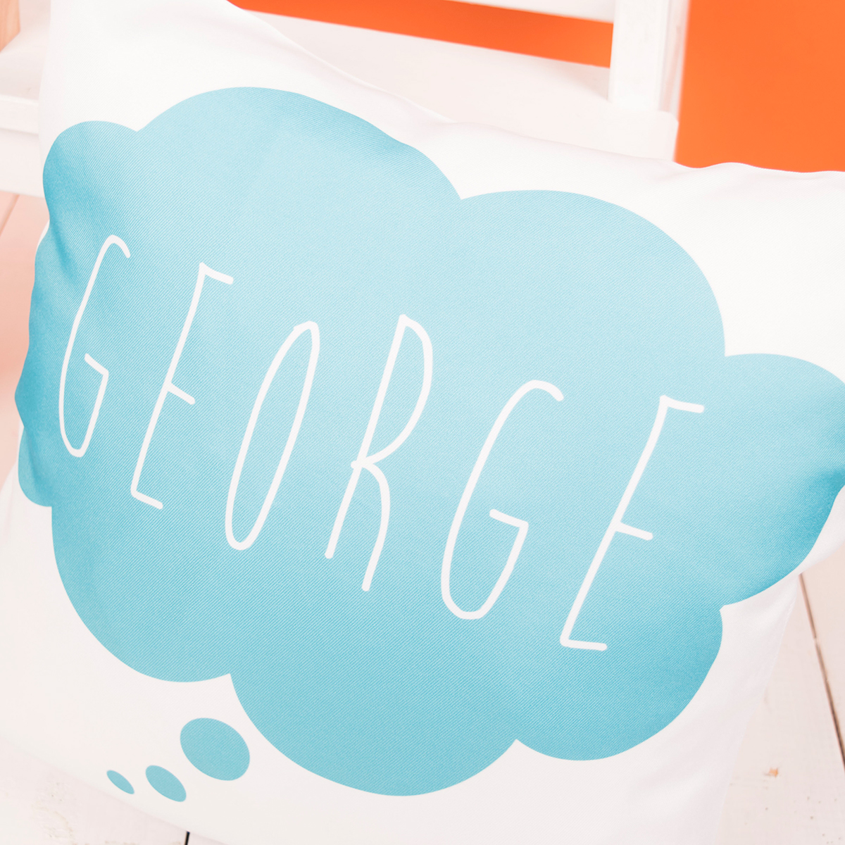 Personalised Blue Cloud Cushion