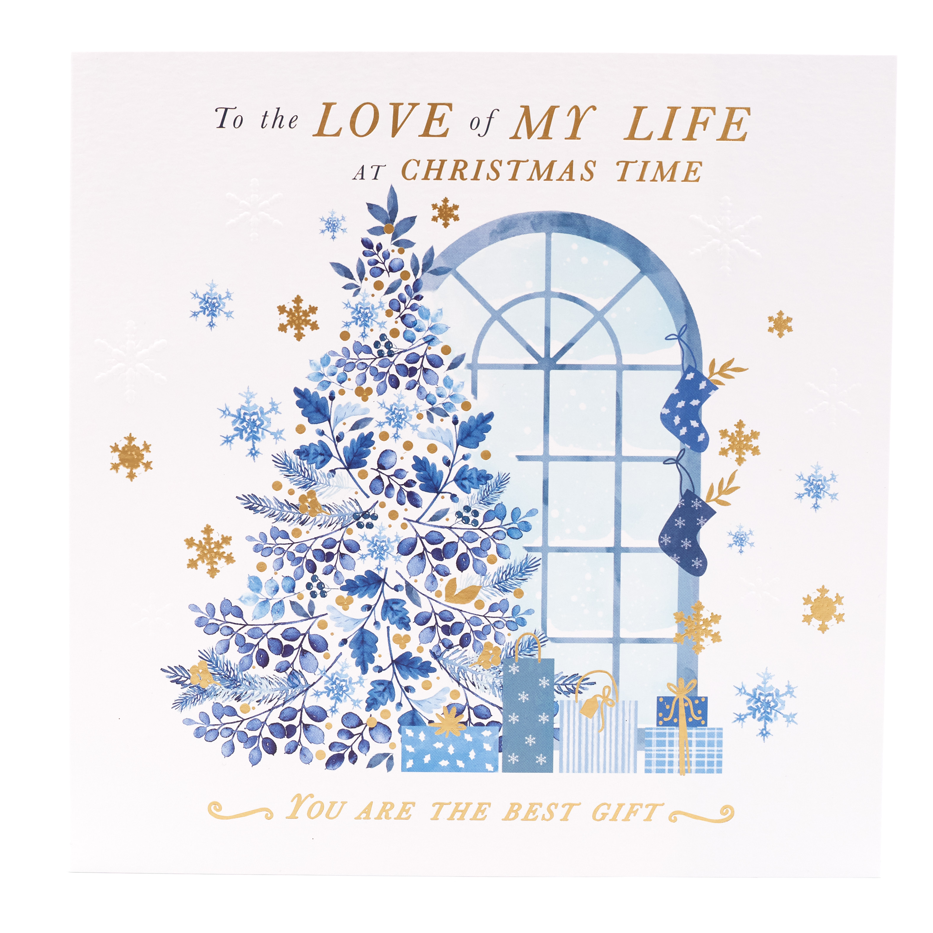 Christmas Card - Love Of My Life, Window And Tree