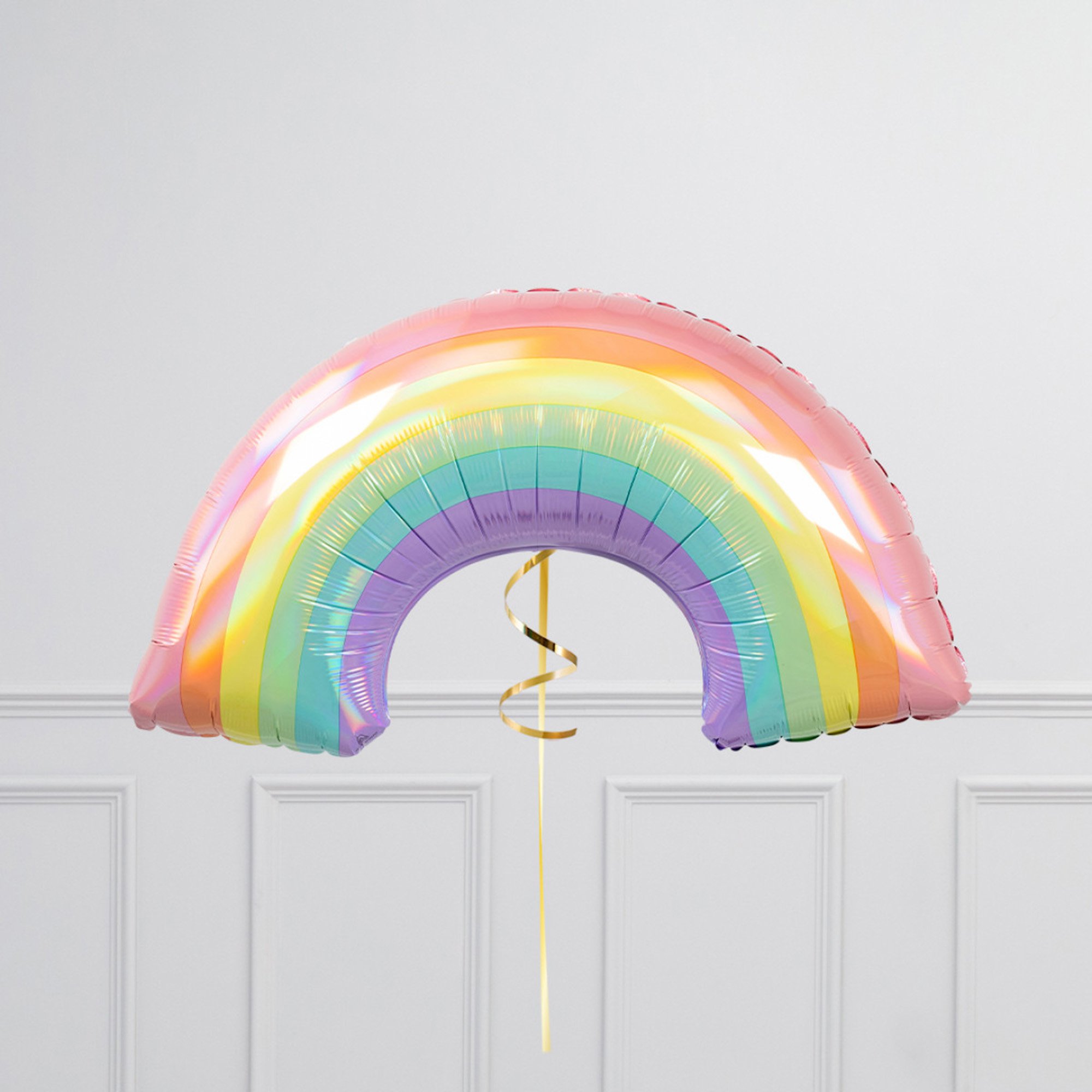Rainbow Birthday Girl Supershape & Foil Balloon Package - Delivered Inflated!