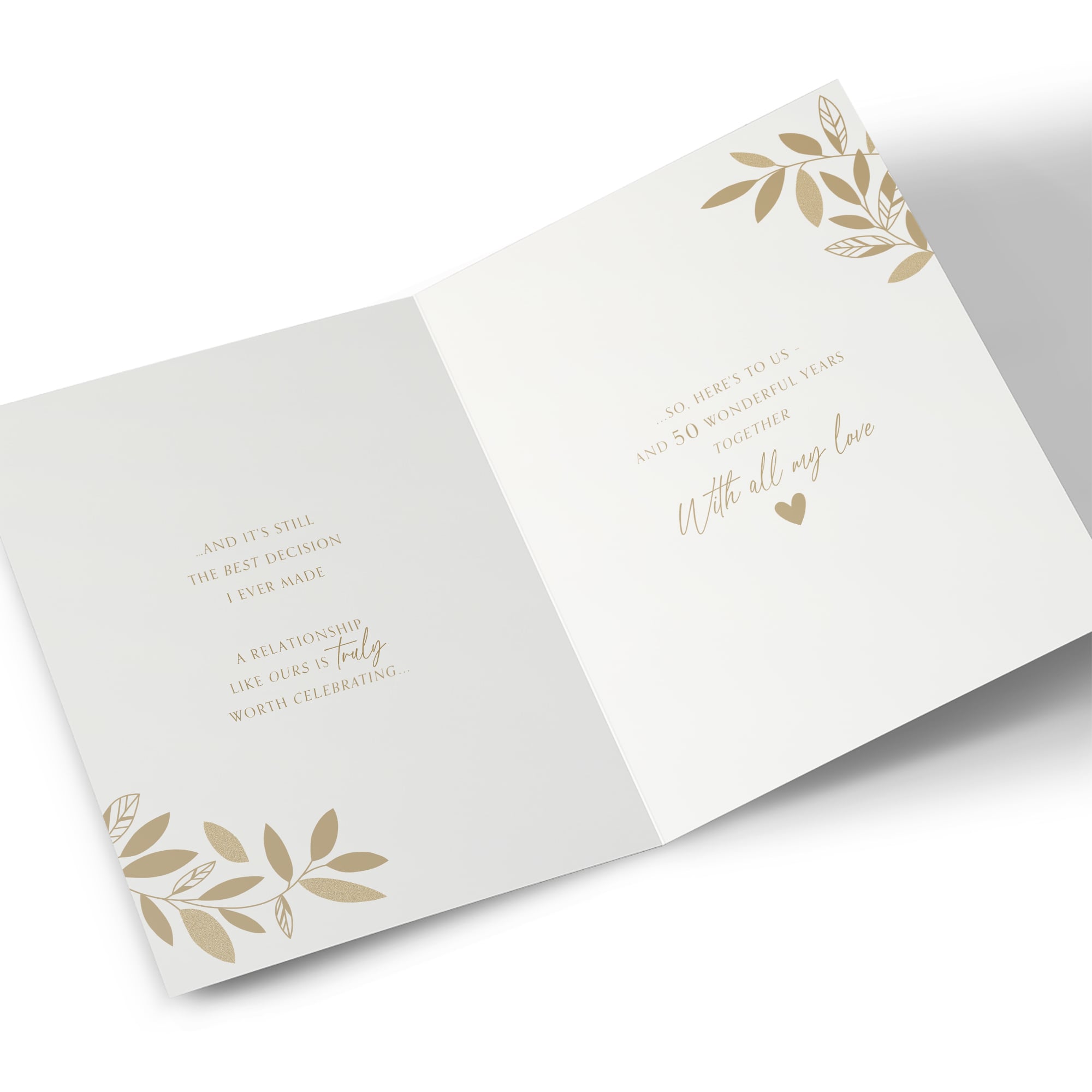 Golden Wedding Anniversary Card - To My Husband