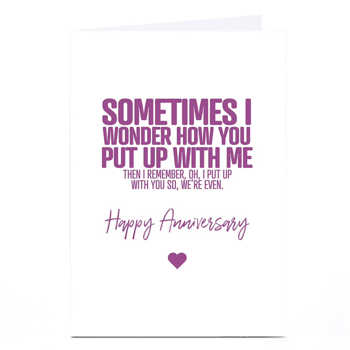 Personalised Punk Cards Anniversary Card - Sometimes I Wonder