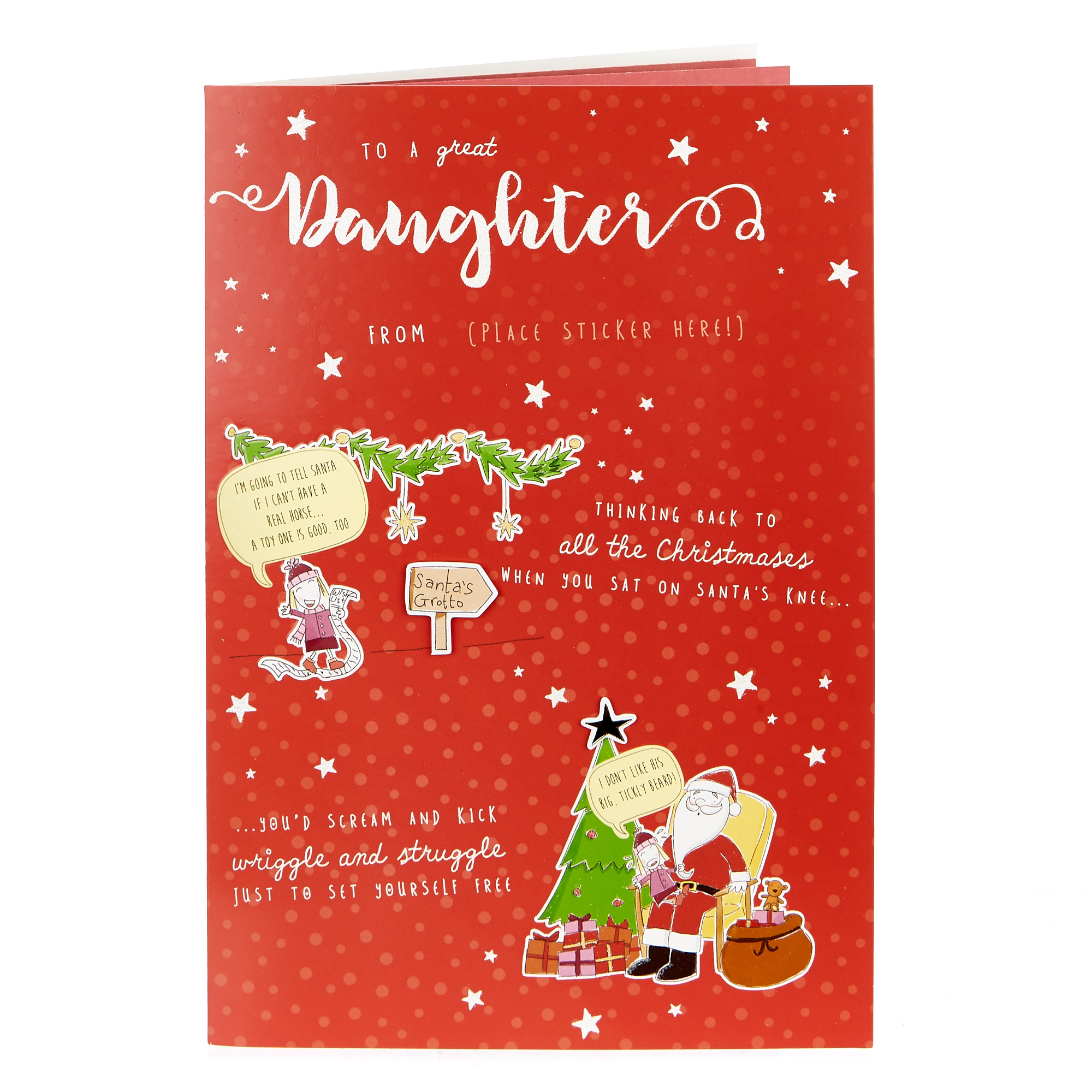 Christmas Card - Great Daughter With Stickers