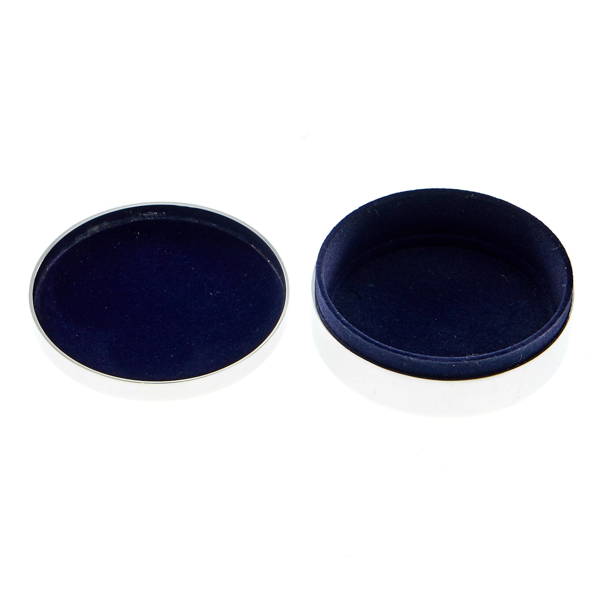 Round Silver Plated Trinket Box