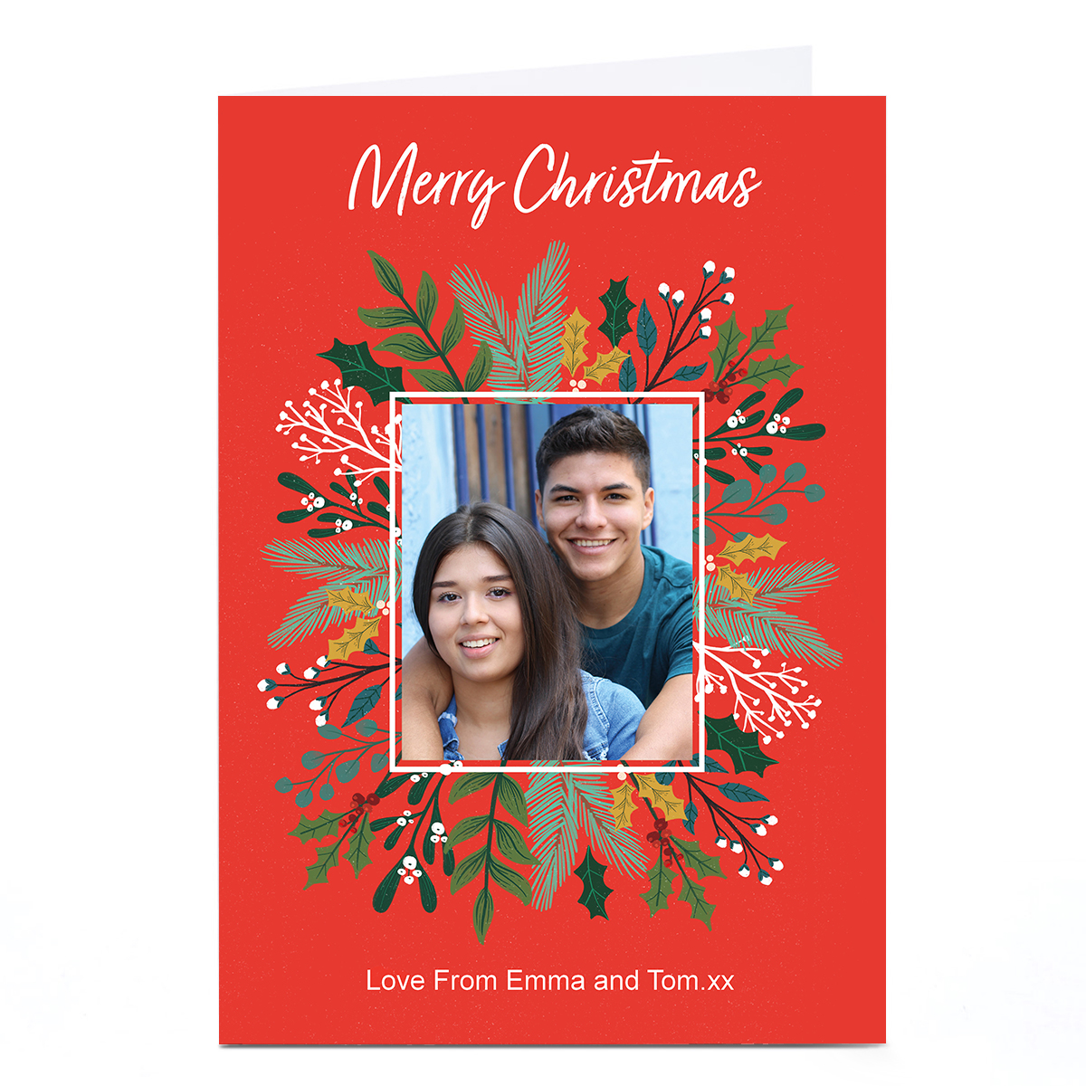 Photo Dalia Clark Christmas Card - Holly & Mistletoe