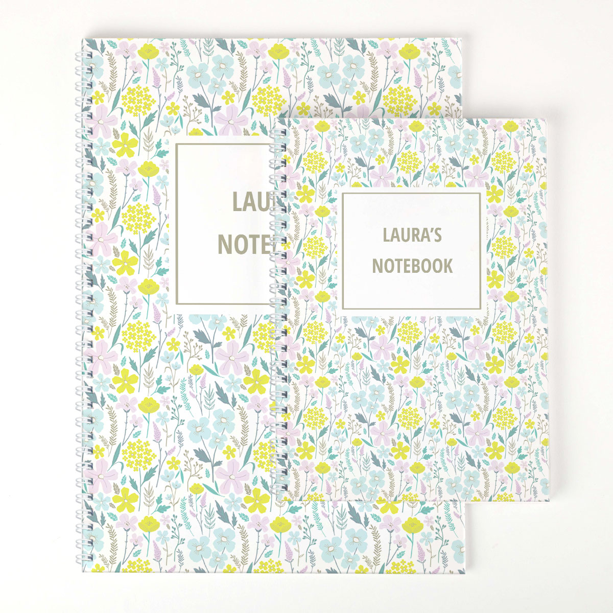 Personalised Notebook - Flowers Pattern