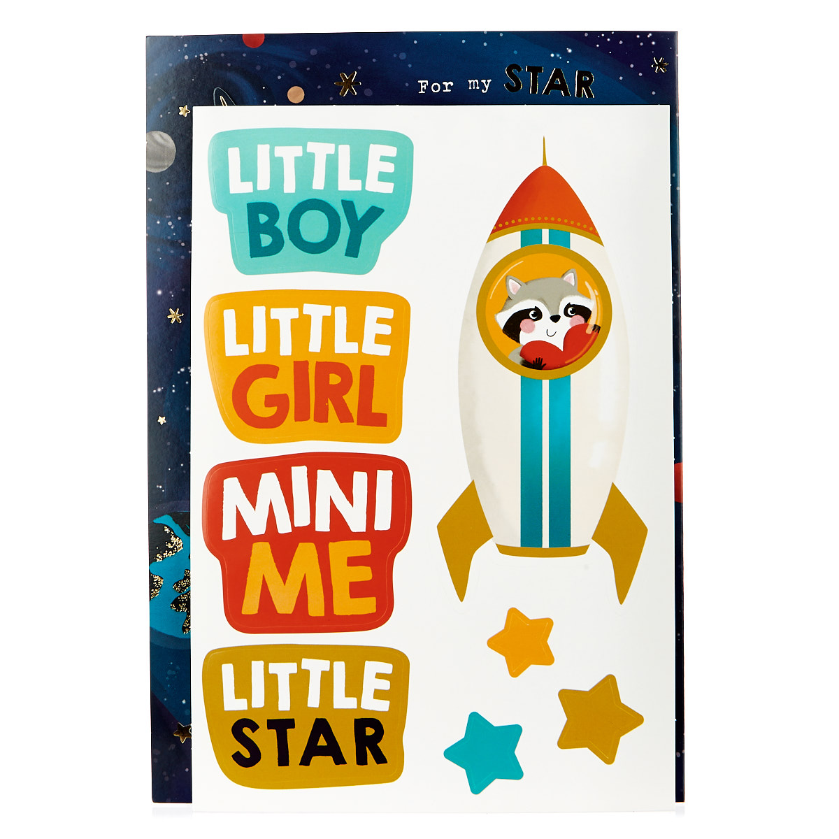Father's Day Card - Star Daddy (Stickers Included)