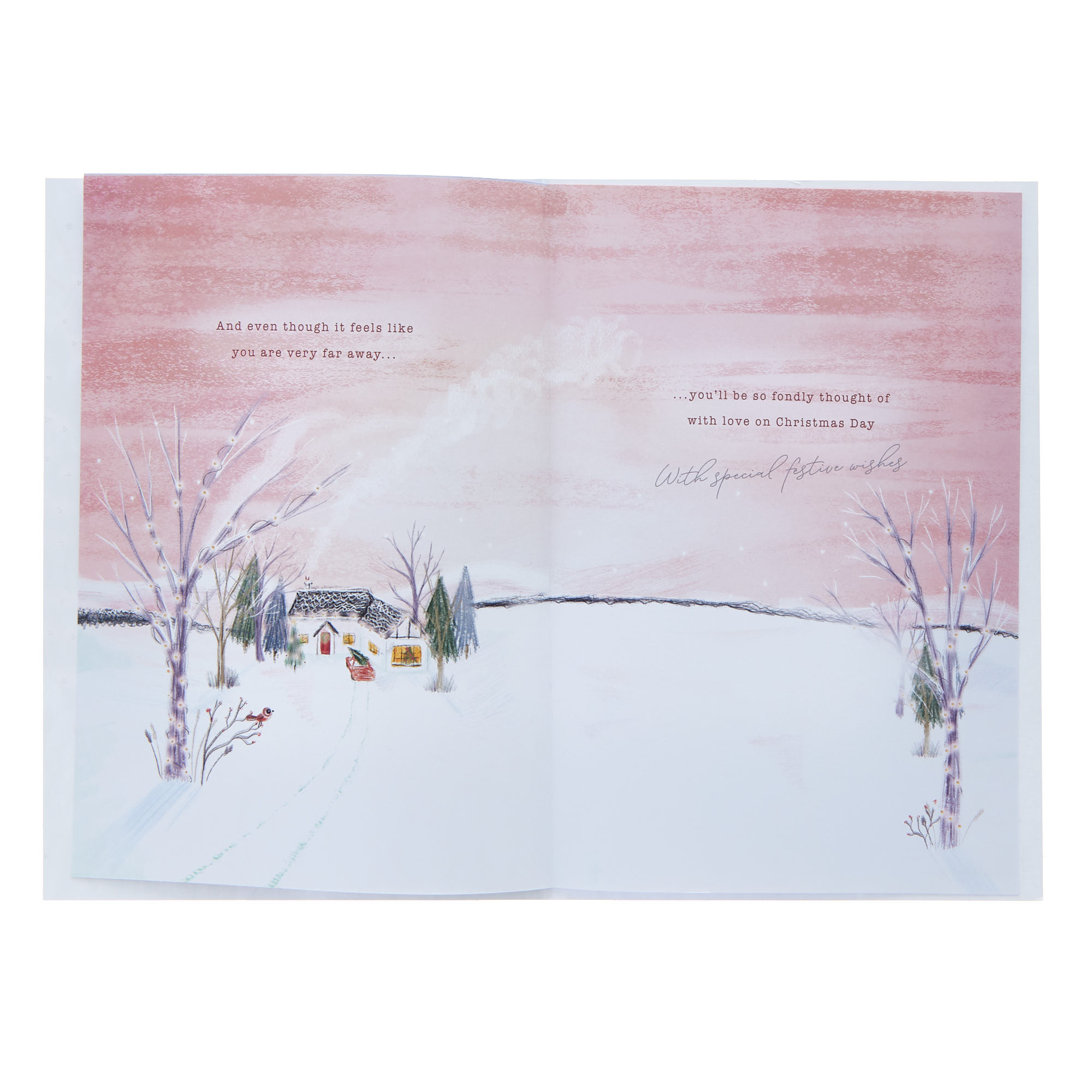Across The Miles Winter Scene Christmas Card
