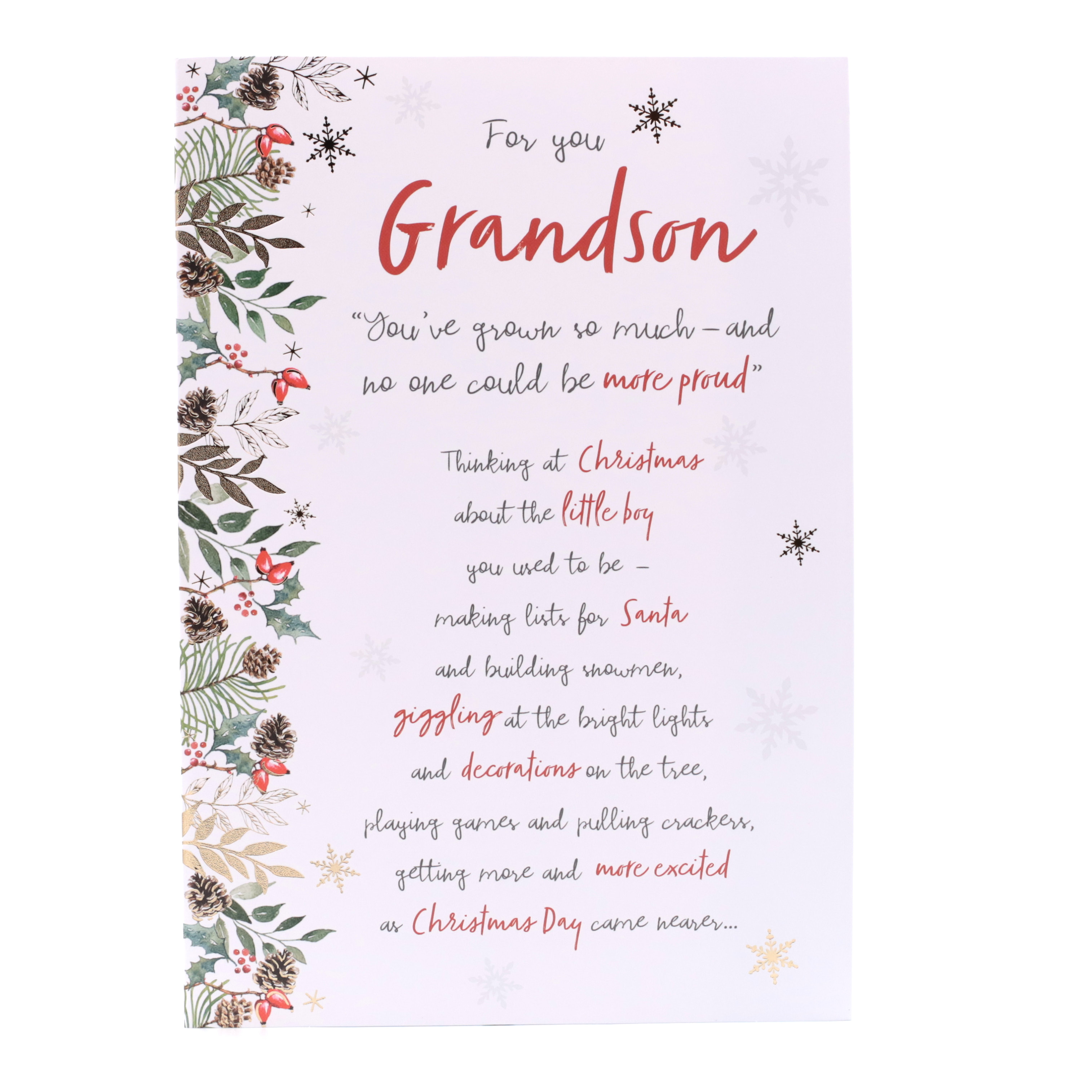 Christmas Card - For You Grandson