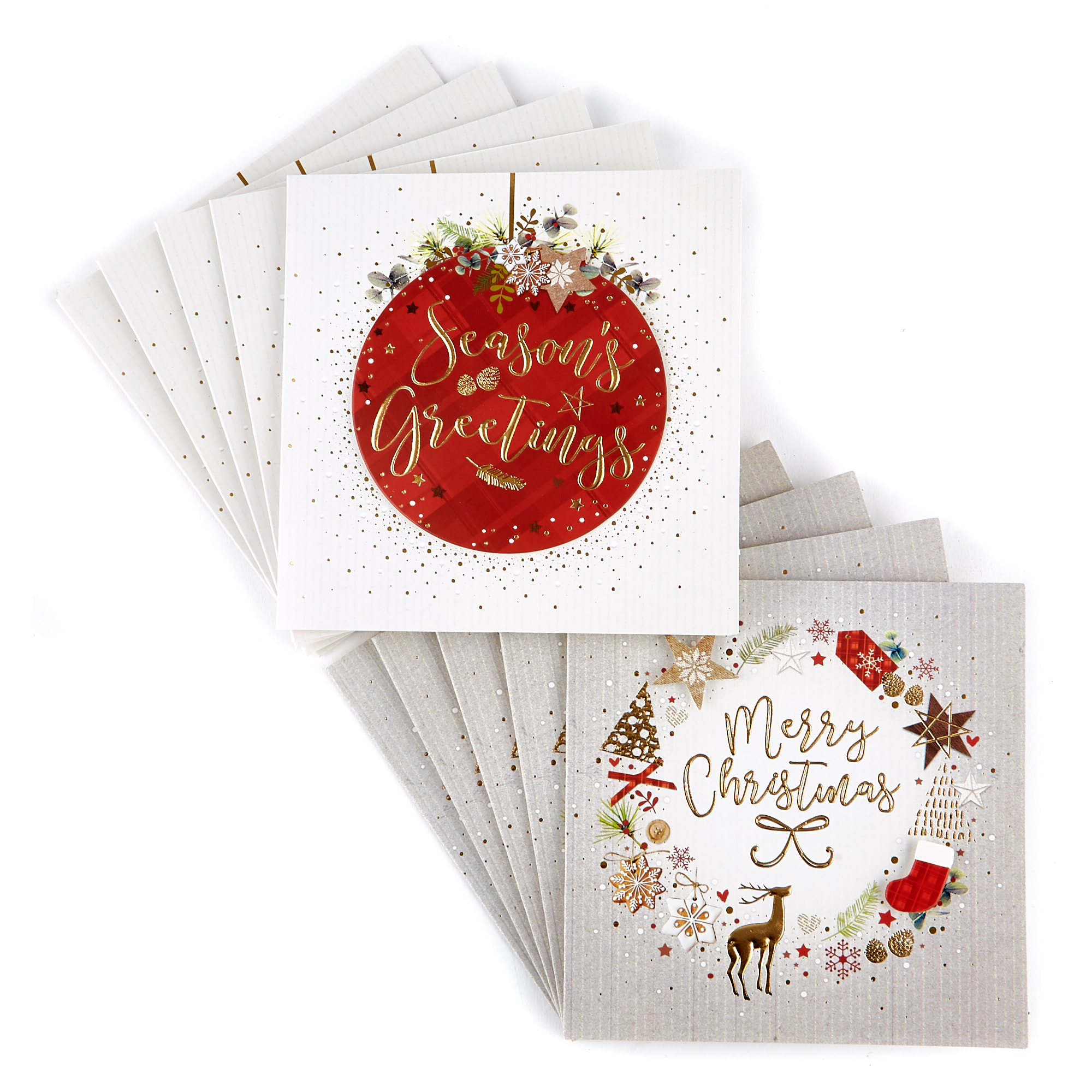 Deluxe Boxed Christmas Cards - Festive Door, Pack Of 12