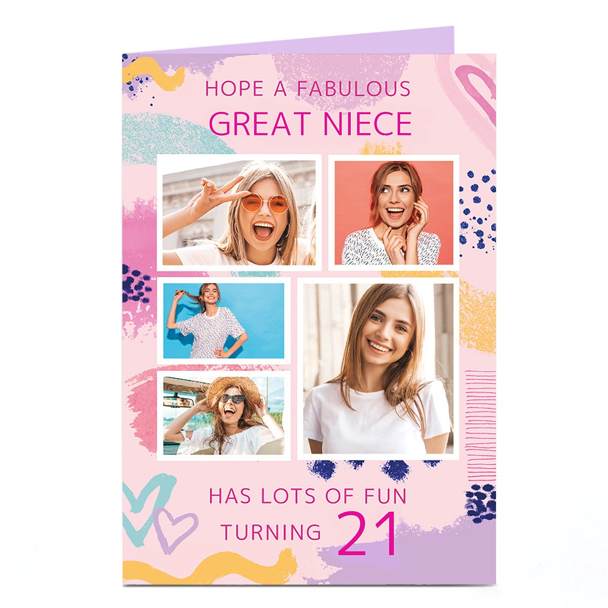 Photo Birthday Card - Has Lots Of Fun!, Editable Age & Recipient