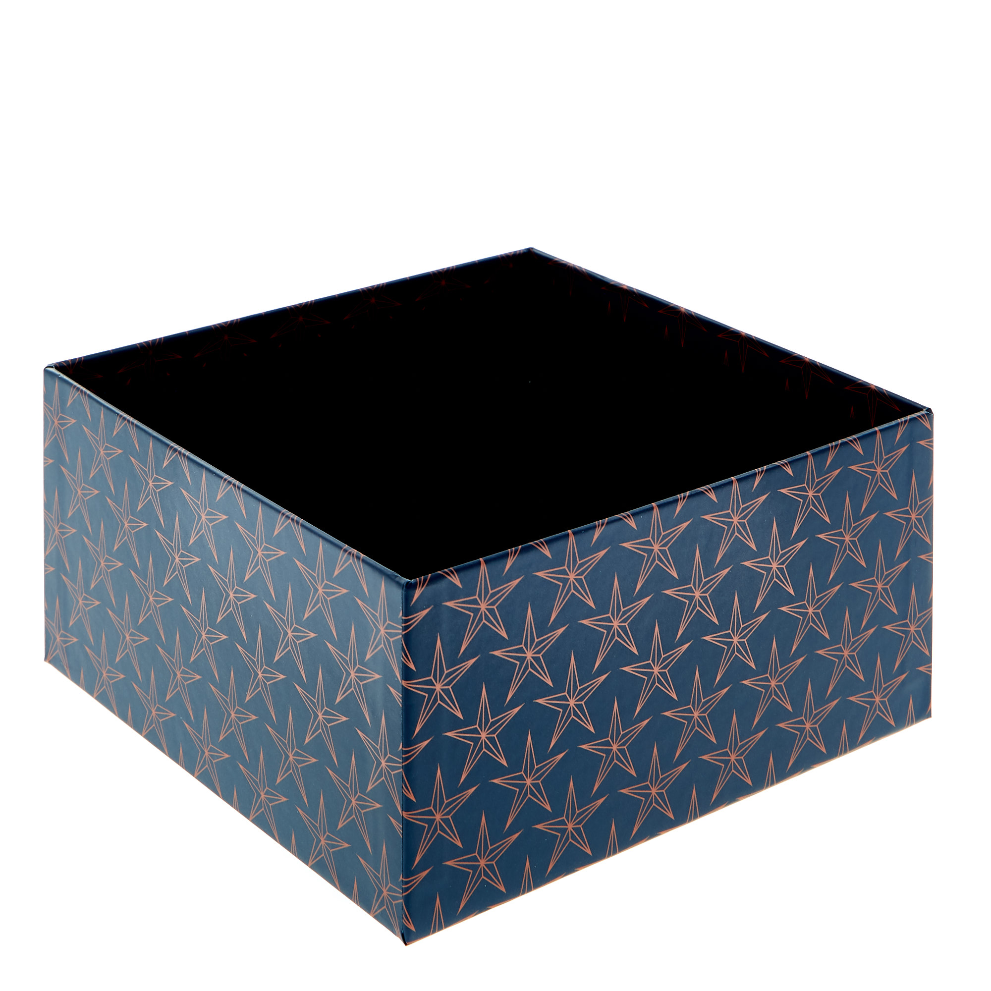 Navy Copper Star Square Gift Boxes - Set of 3