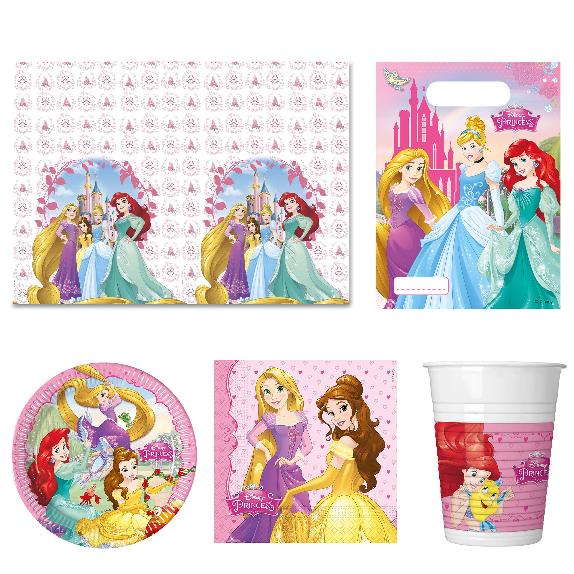 Disney Princess Party Tableware Bundle - 16 Guests