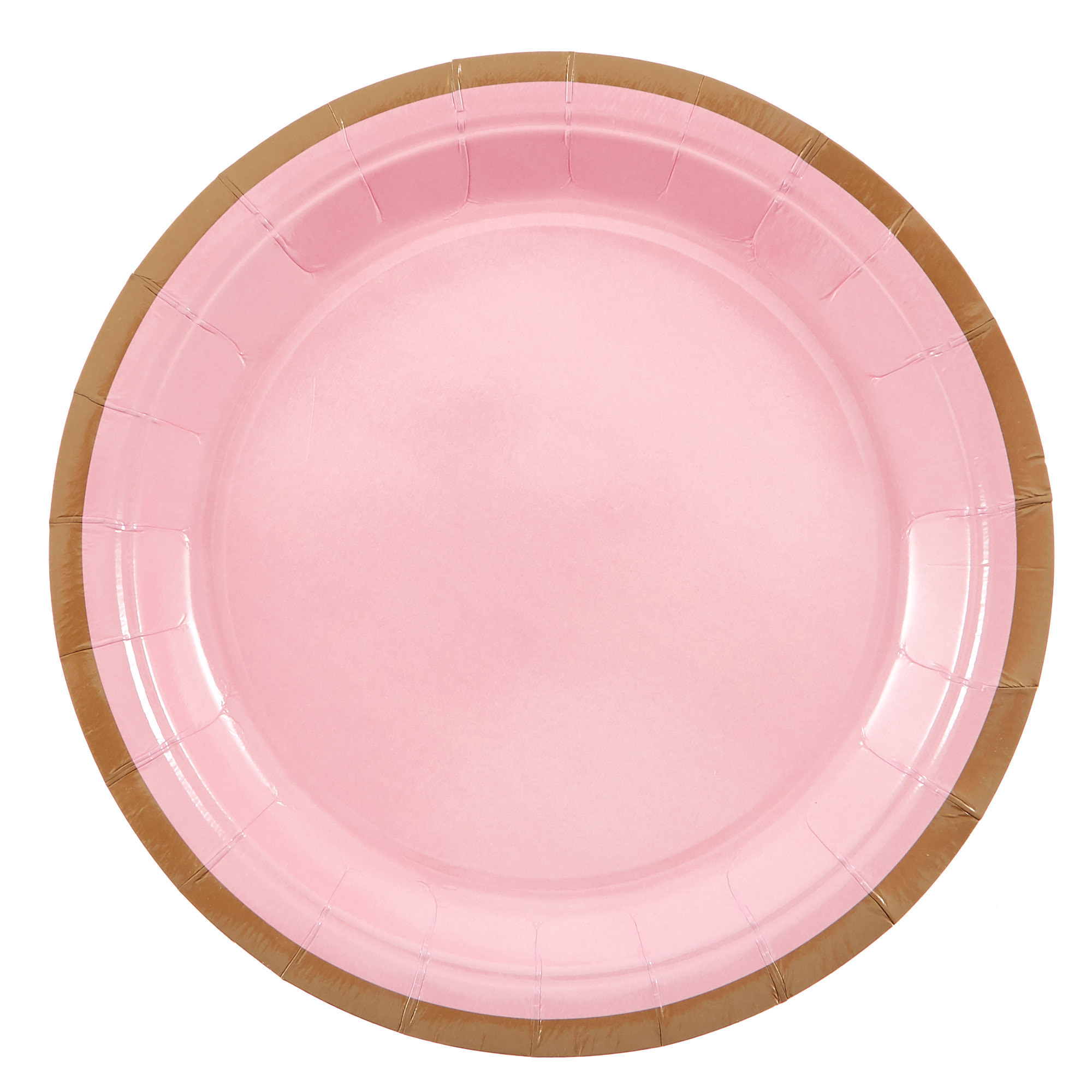 Pink & Gold Party Tableware & Decorations Bundle - 8 Guests