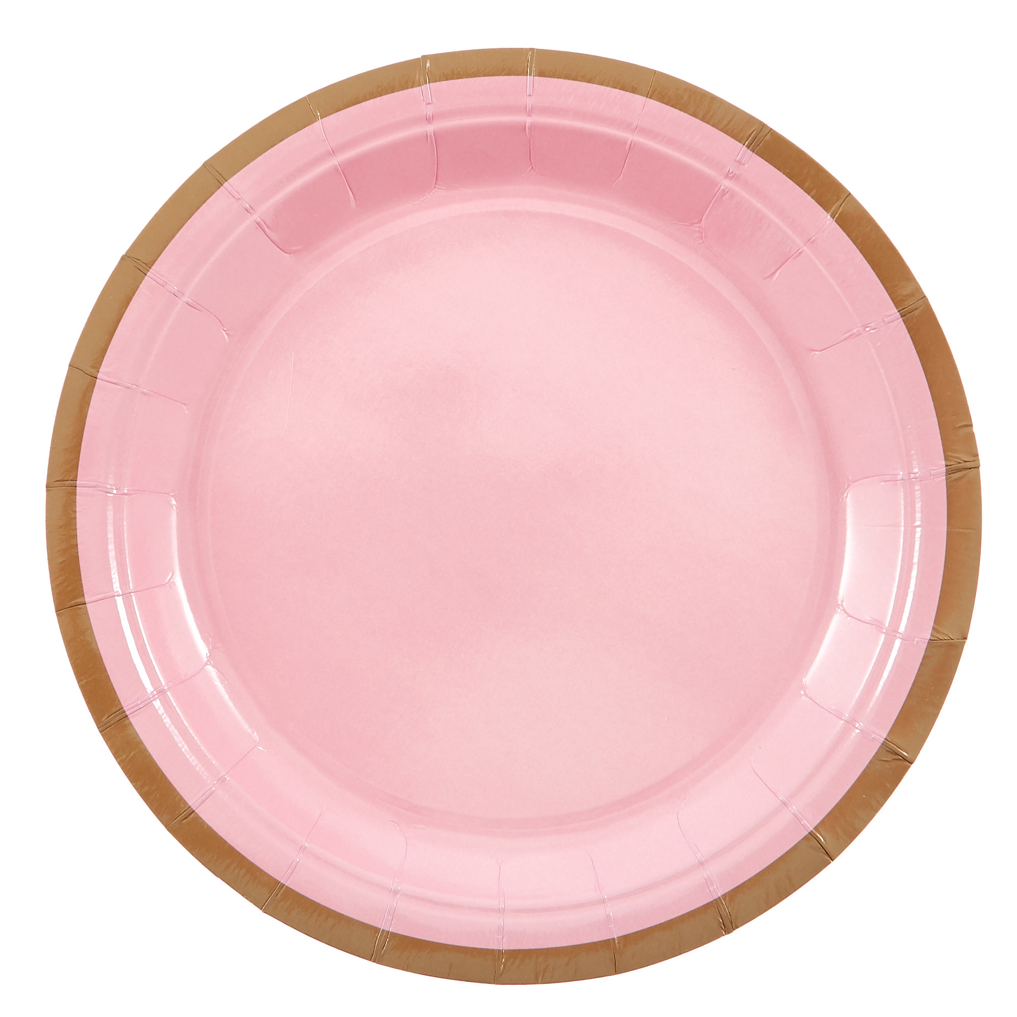 Pink & Gold Party Tableware & Decorations Bundle - 8 Guests