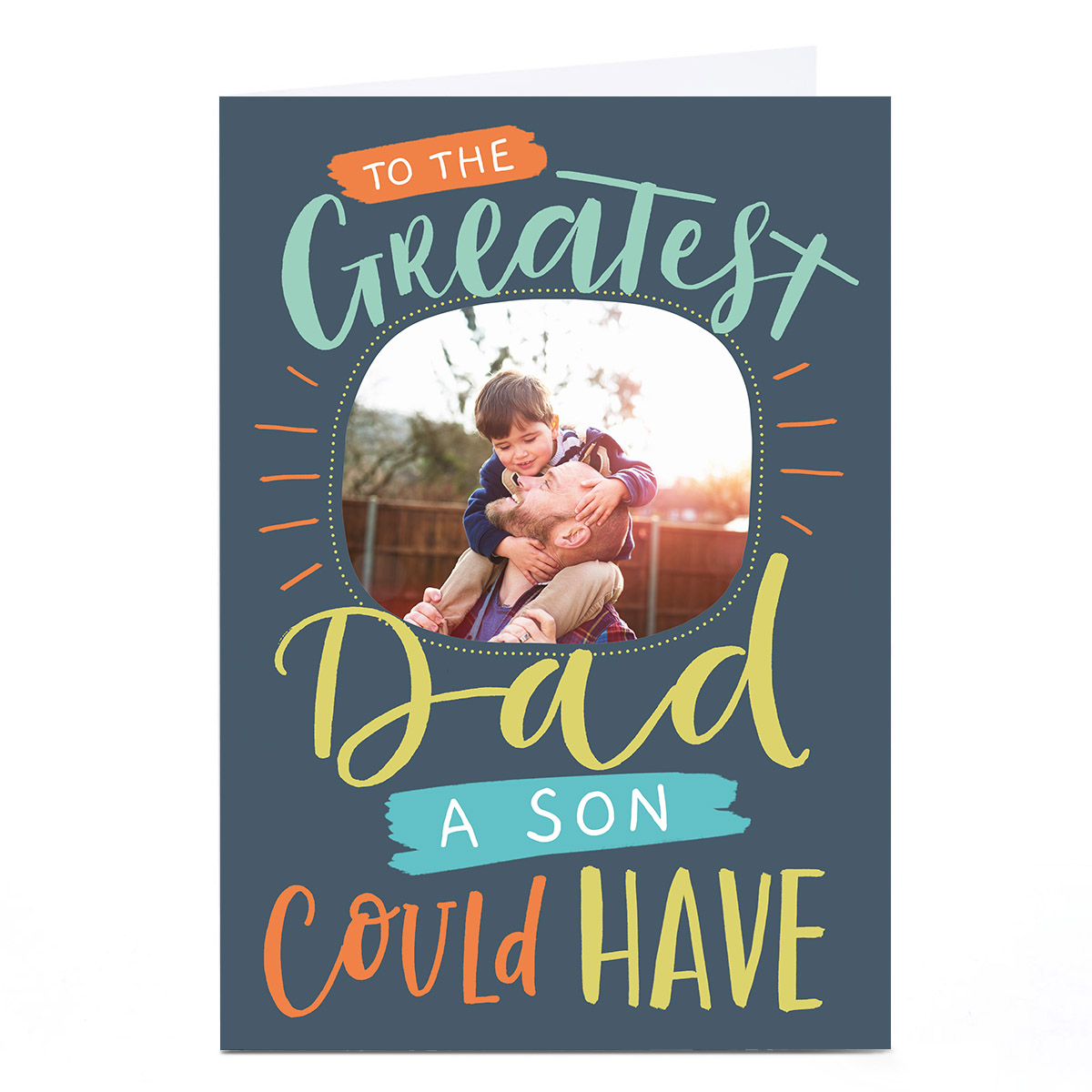 Photo Personalised Nikki Whiston Card - Greatest Dad, From Son