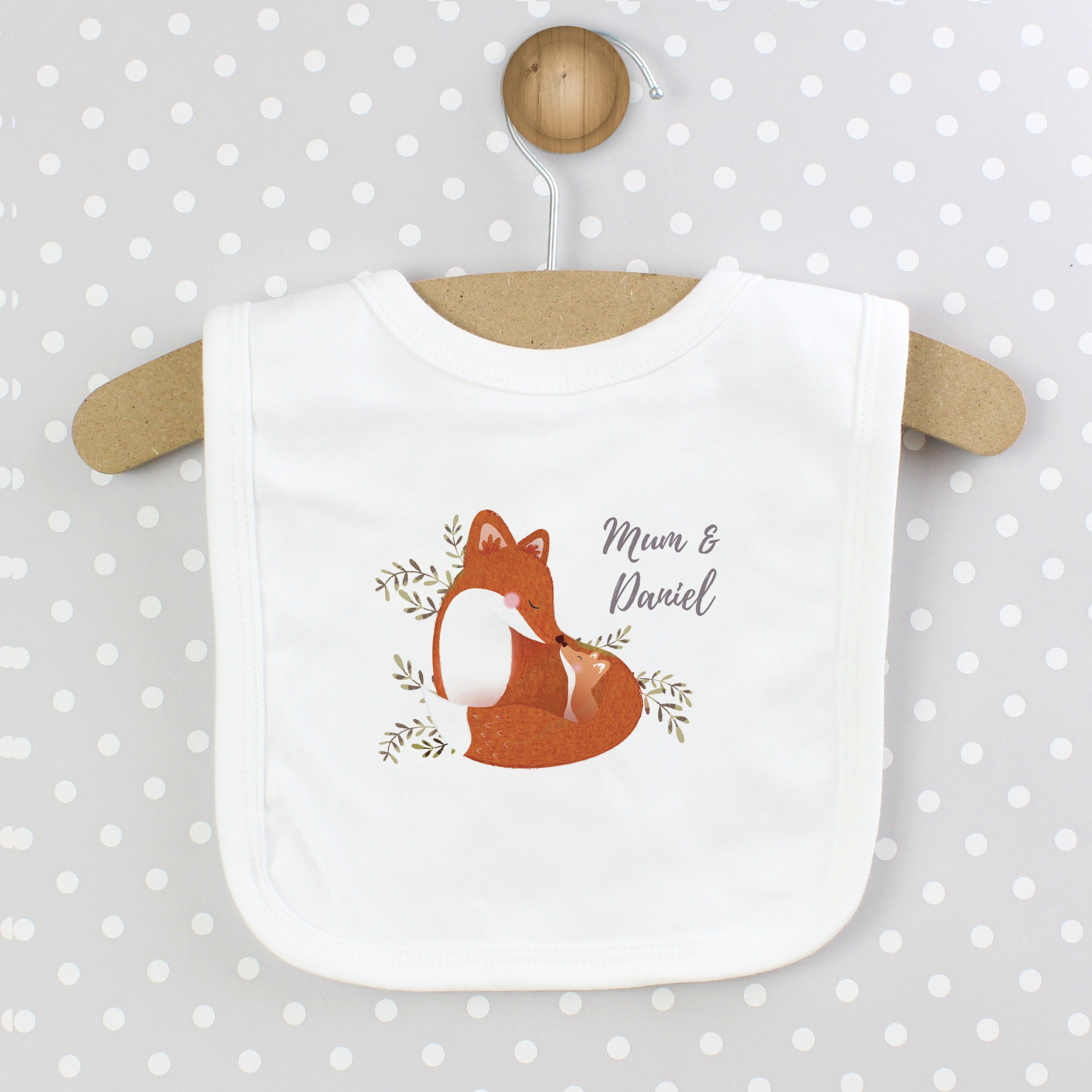 Personalised Mummy & Me Fox Bib