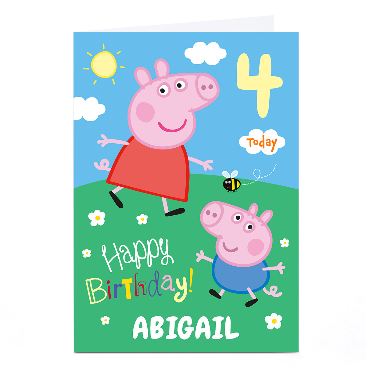 Personalised Peppa Pig Card - Sunny Day Birthday