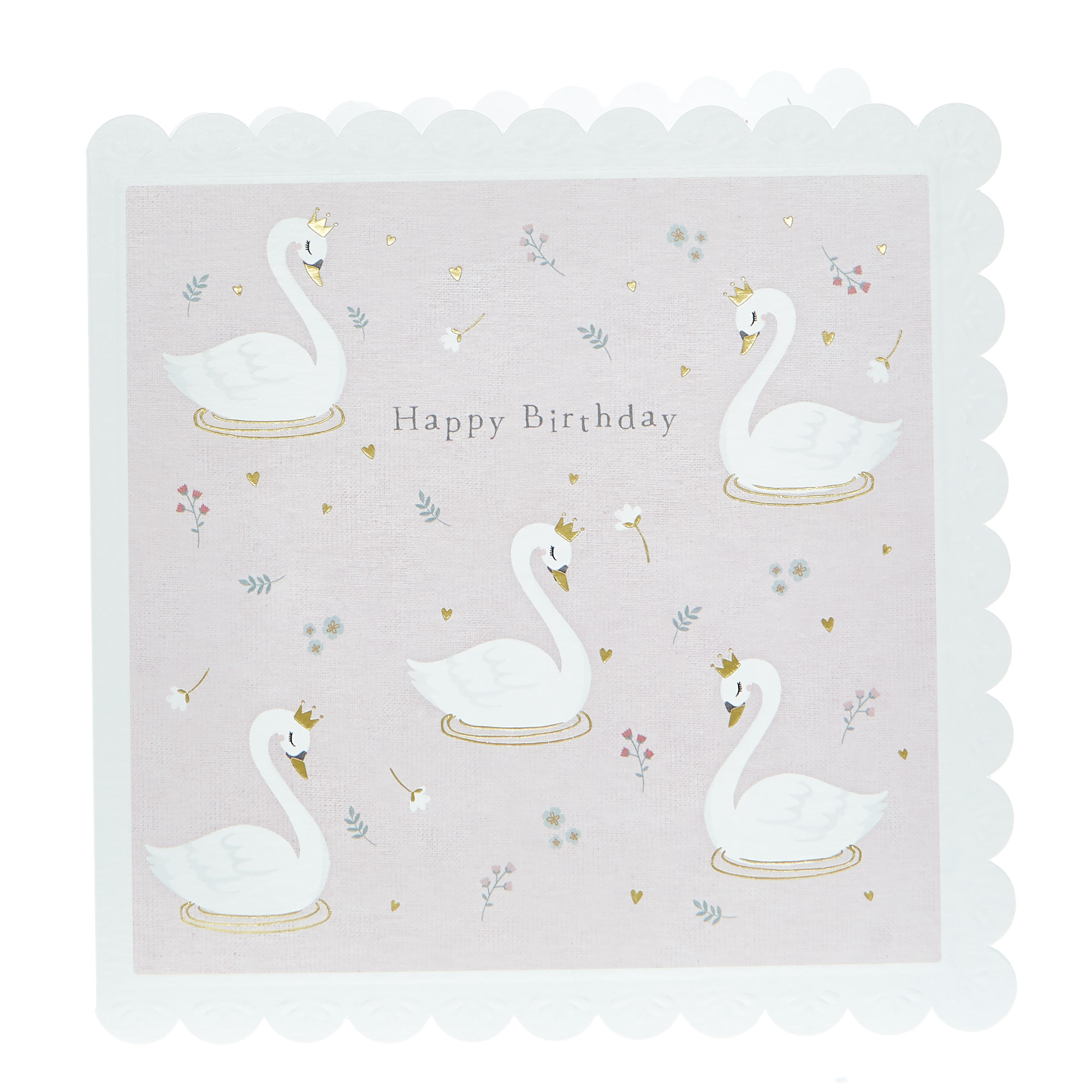 Birthday Card - Swans
