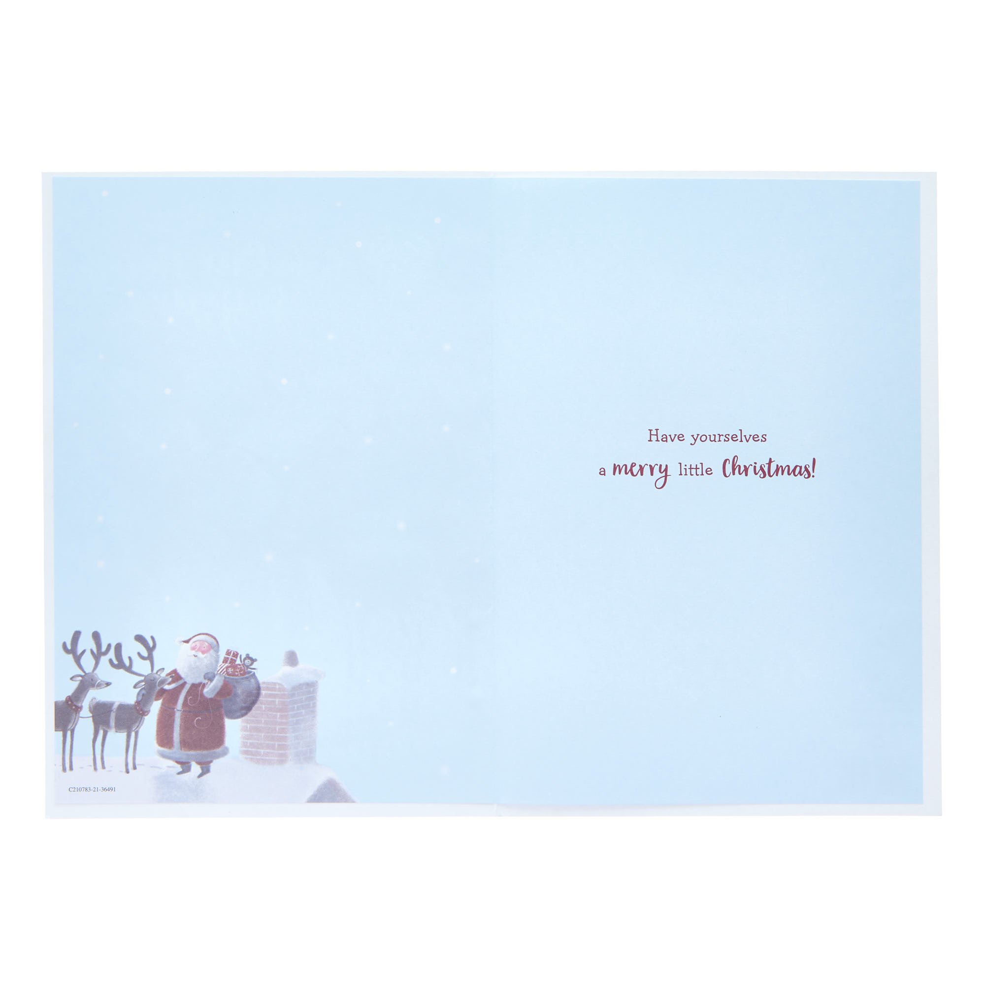 From Our House To Your Santa On A Roof Christmas Card