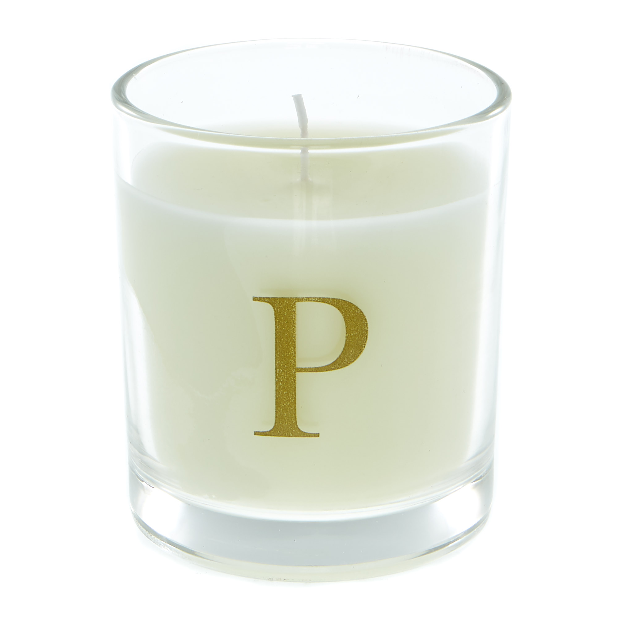 Letter P Warm Cashmere Scented Candle