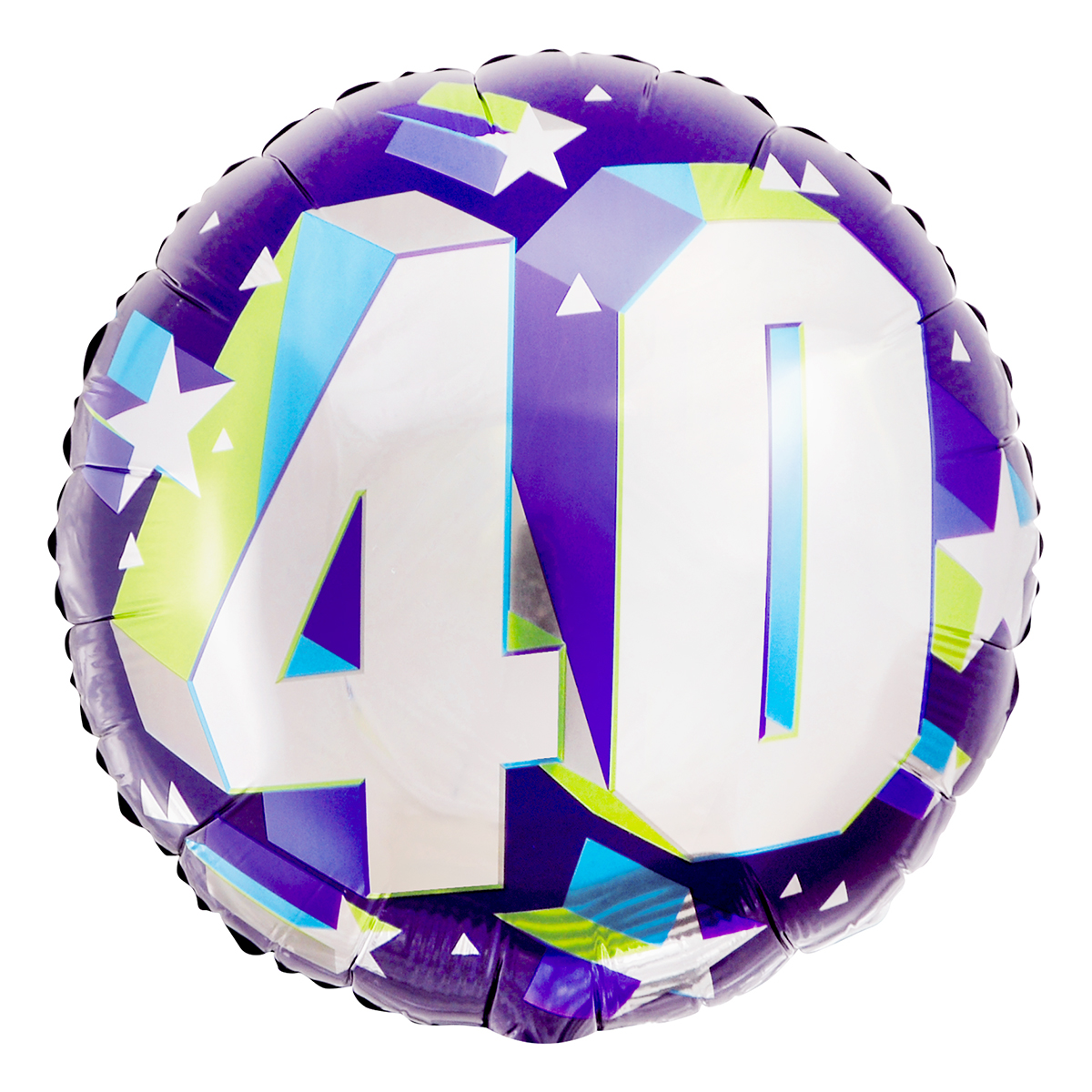 Purple 40th Birthday 18-Inch Foil Helium Balloon
