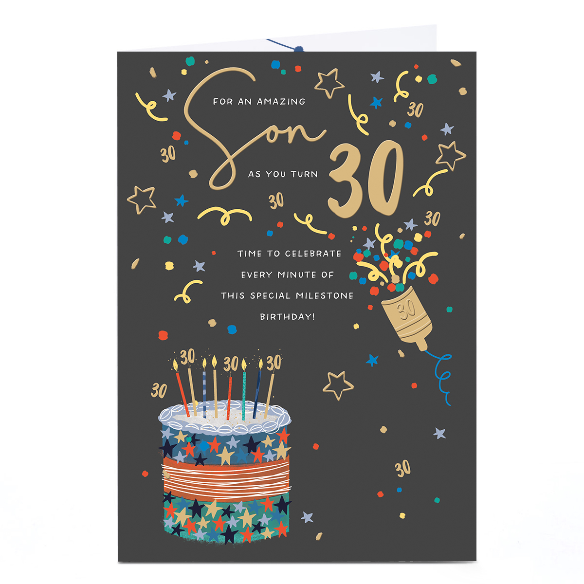 30th Birthday Card - Celebrate Every Minute, Son