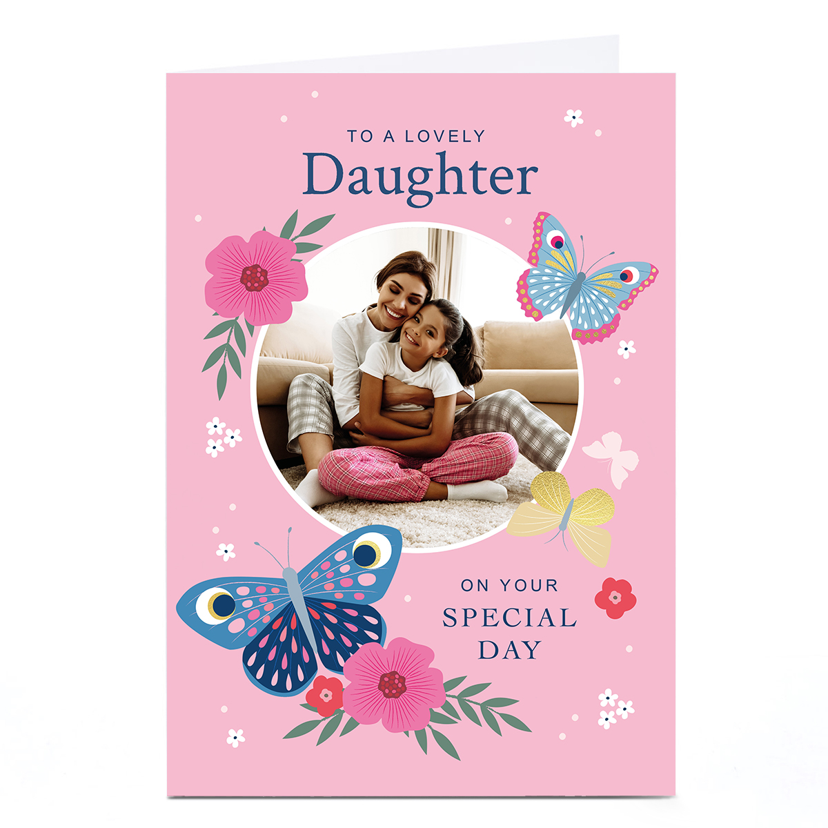 Photo Klara Hawkins Card - Floral Butterfly