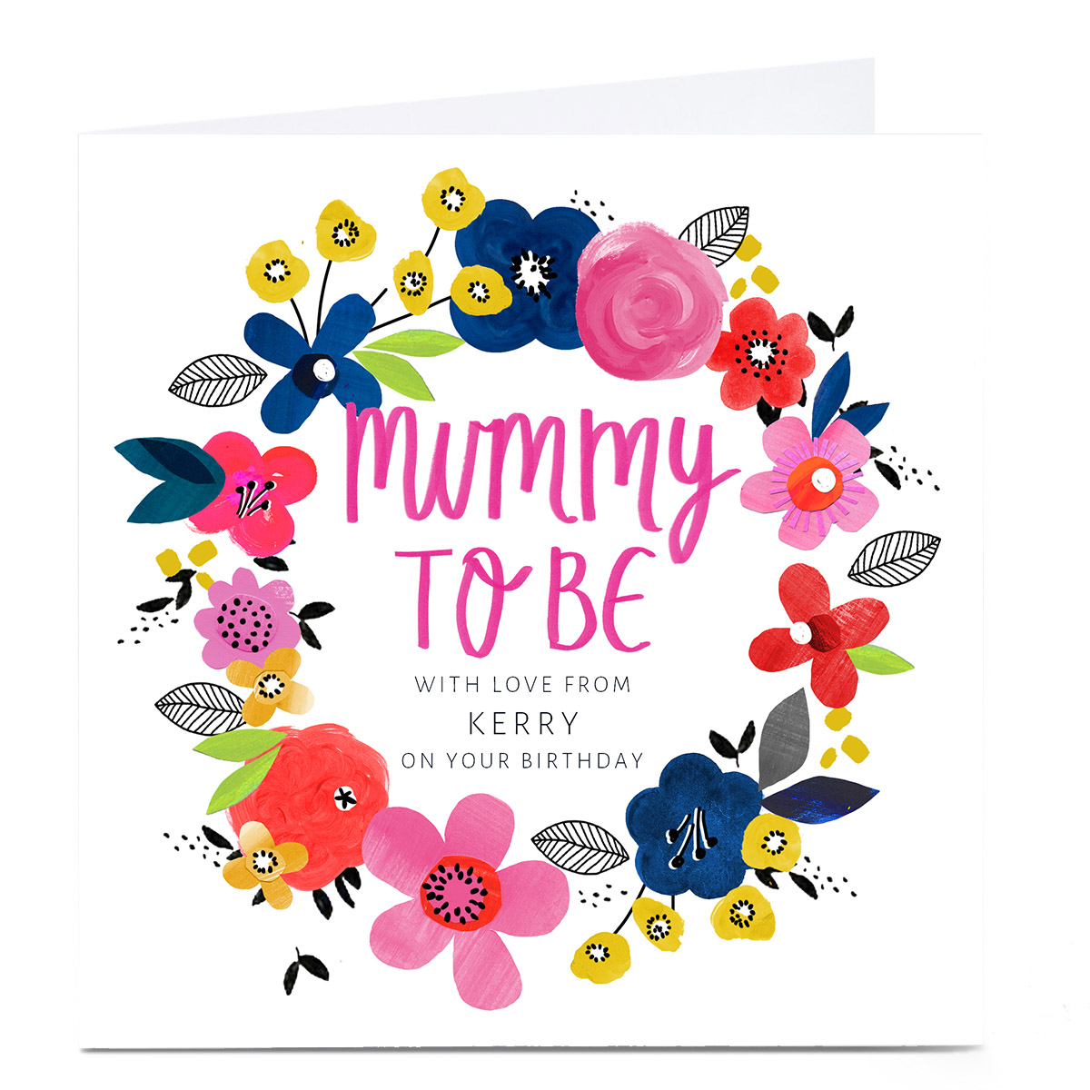 Personalised Kerry Spurling Birthday Card - Mummy-To-Be