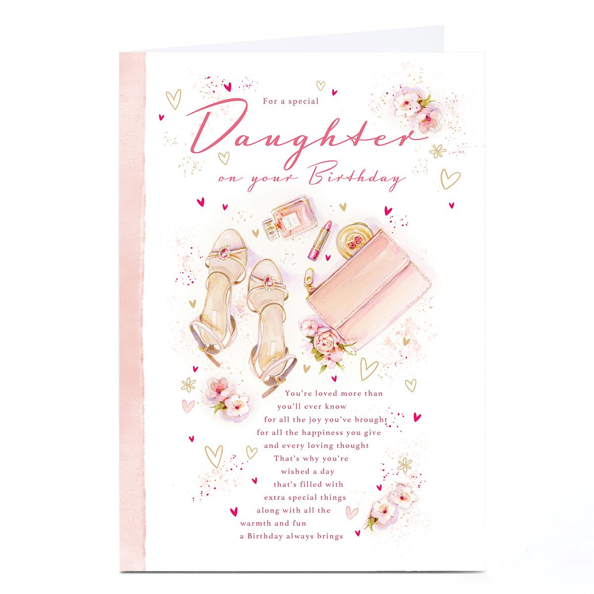 Personalised Birthday Card - Pink Pastels Extra Special Things, Daughter