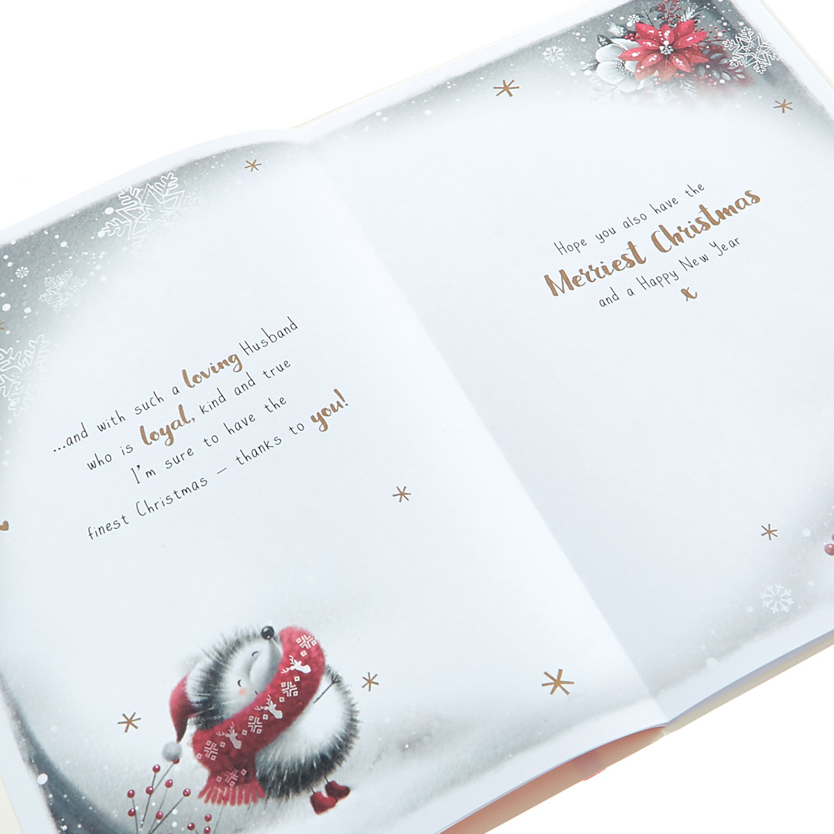Christmas Card - Special Husband Hedgehog 