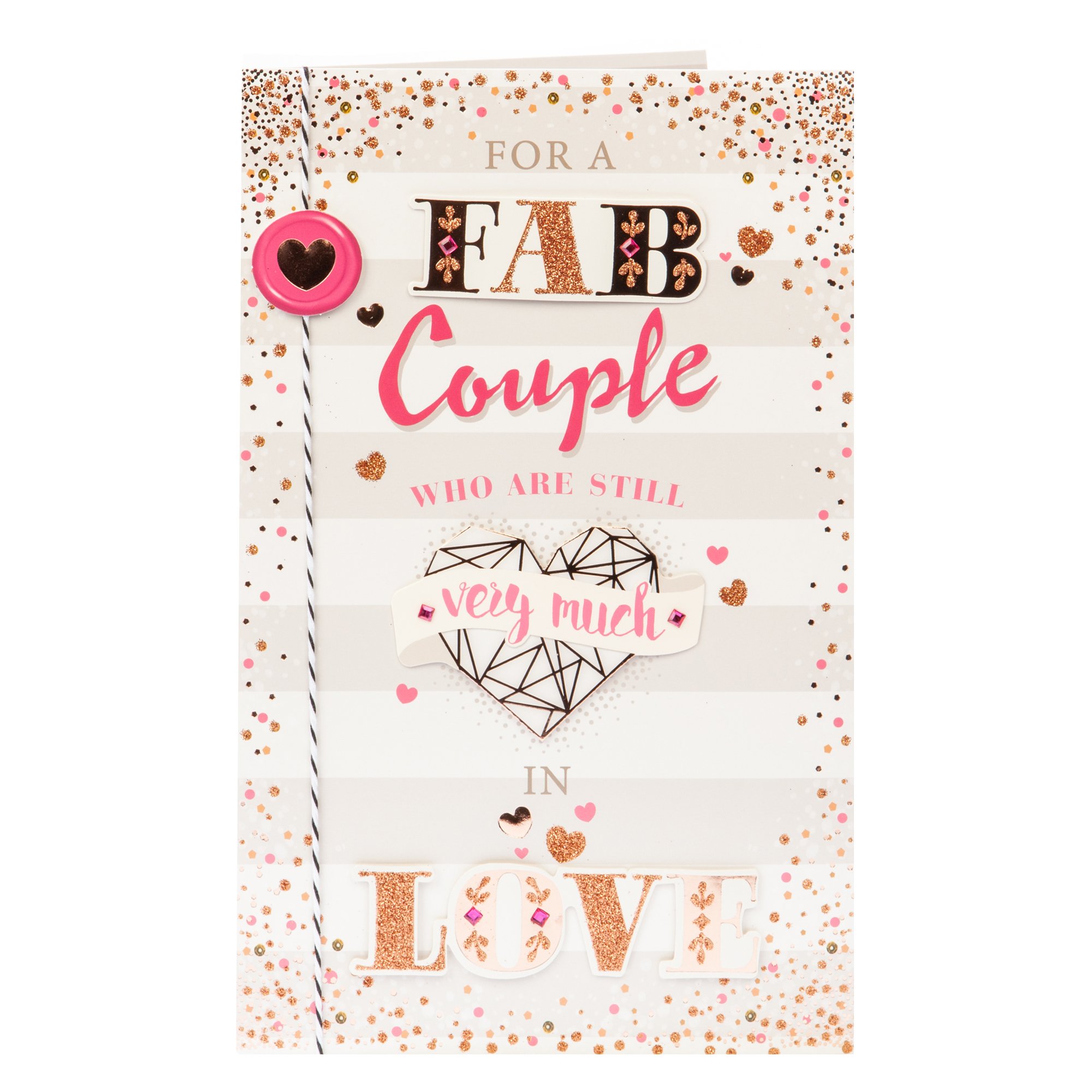 Anniversary Card - For A Fab Couple 