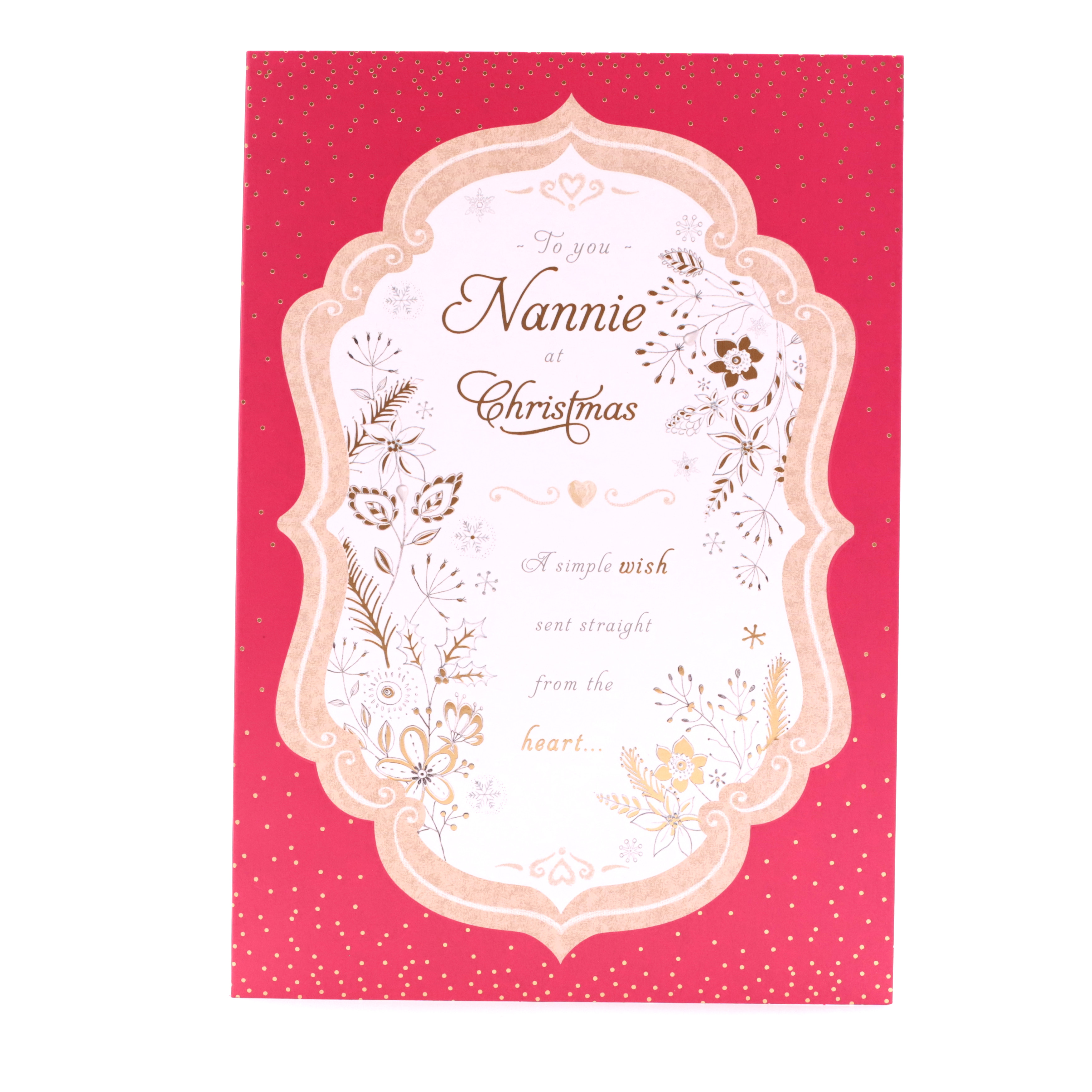 Christmas Card - Nannie, Traditional Christmas Wish
