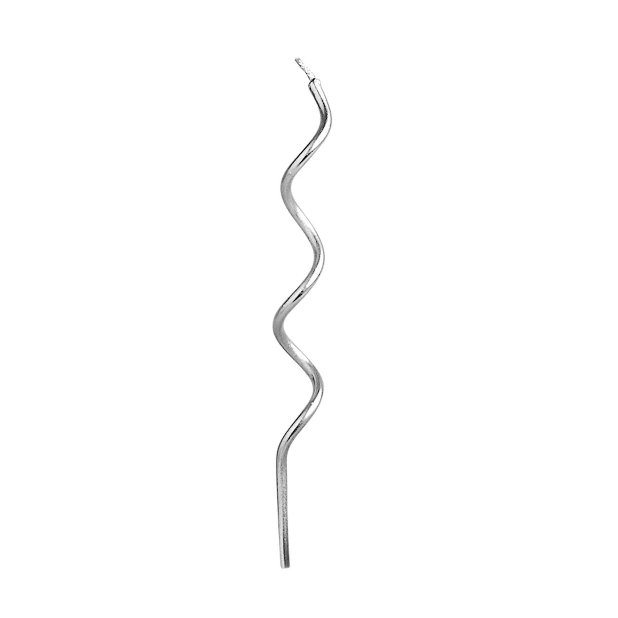 Silver Curly Cake Candles - Pack of 12