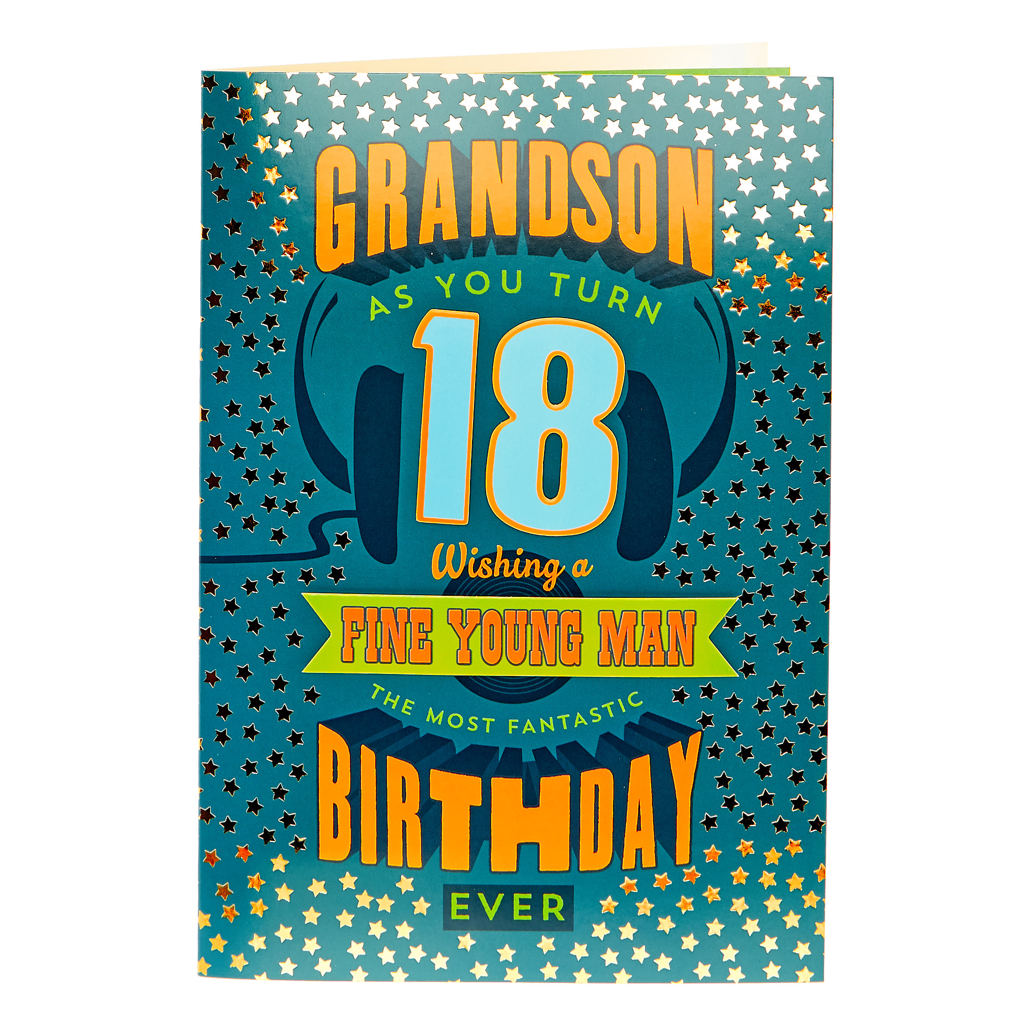 18th Birthday Card - Grandson, Fine Young Man