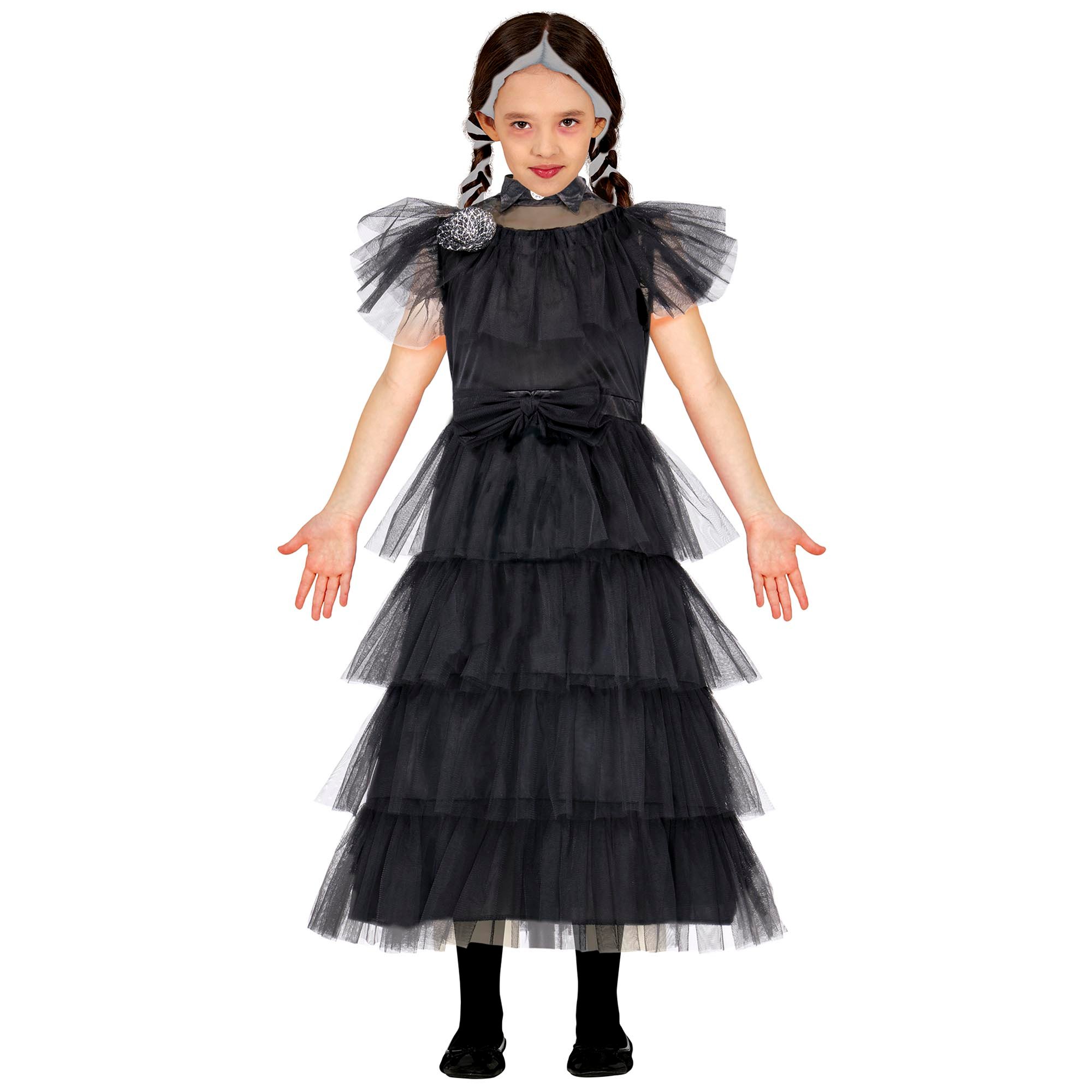 Gothic Girl Night Queen Children's Fancy Dress Costume 
