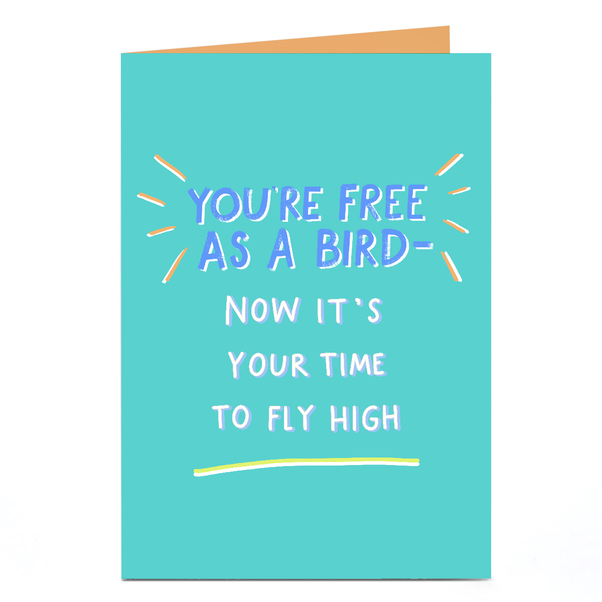 Personalised Thinking of You Card - You're Free as a Bird