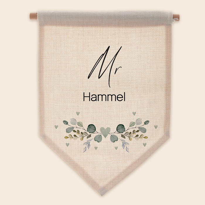 Personalised Mr Canvas Hanging Sign