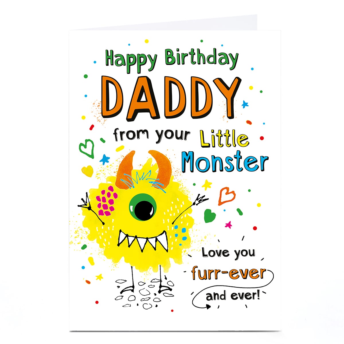 Birthday Card - Daddy From Your Little Monster