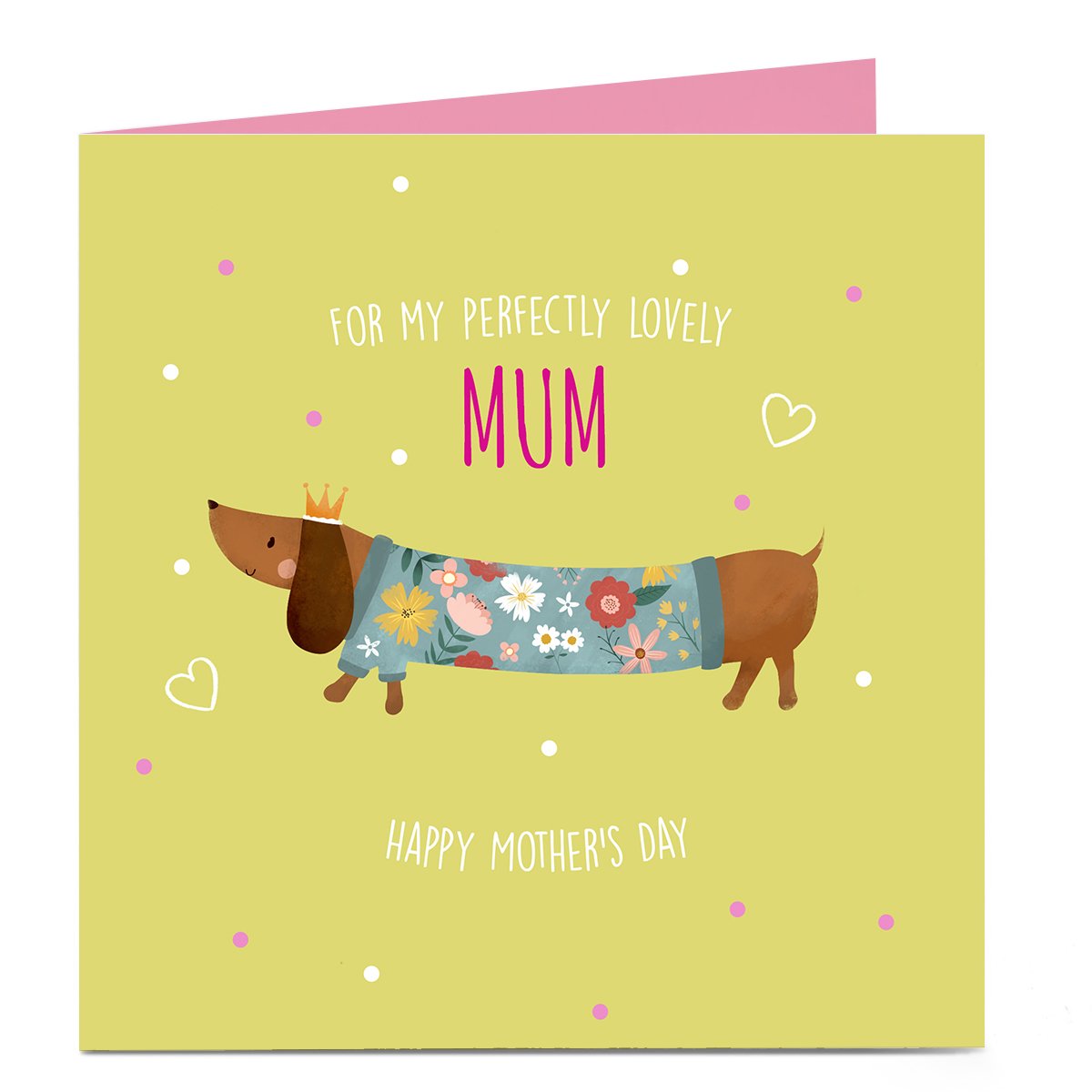 Personalised Mother's Day Card - Sausage Dog