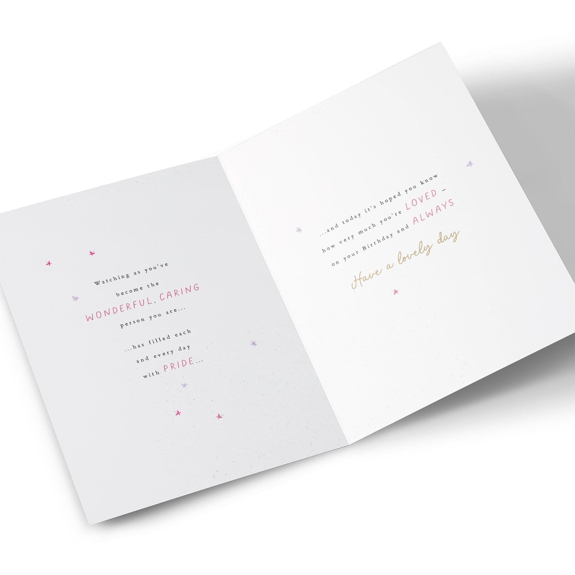 Birthday Card - Pink Floral Doorway, Daughter