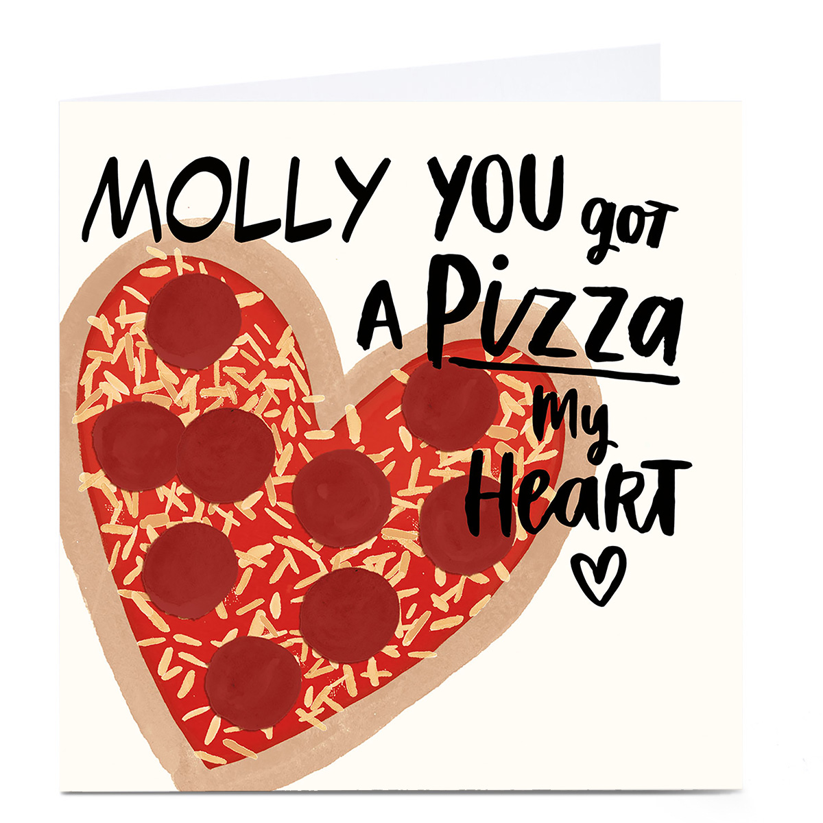 Personalised Card - Pizza My Heart